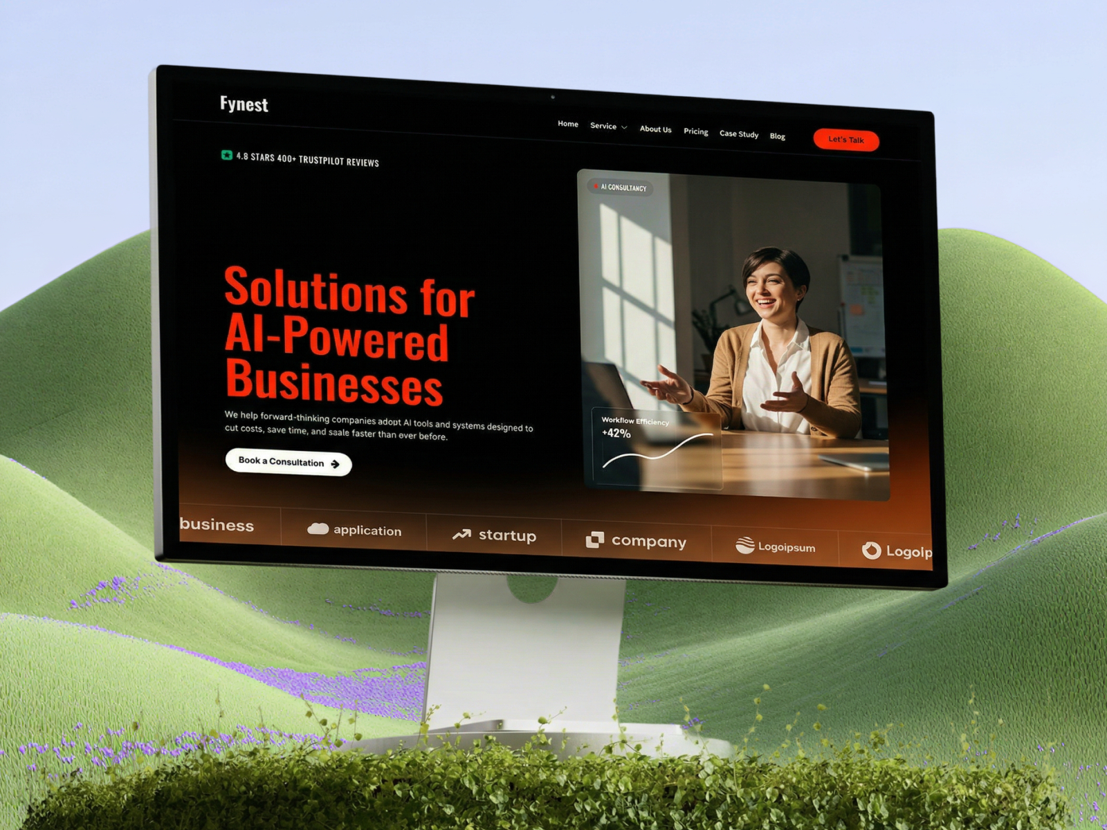 Fynest — Free Consulting Framer Template preview