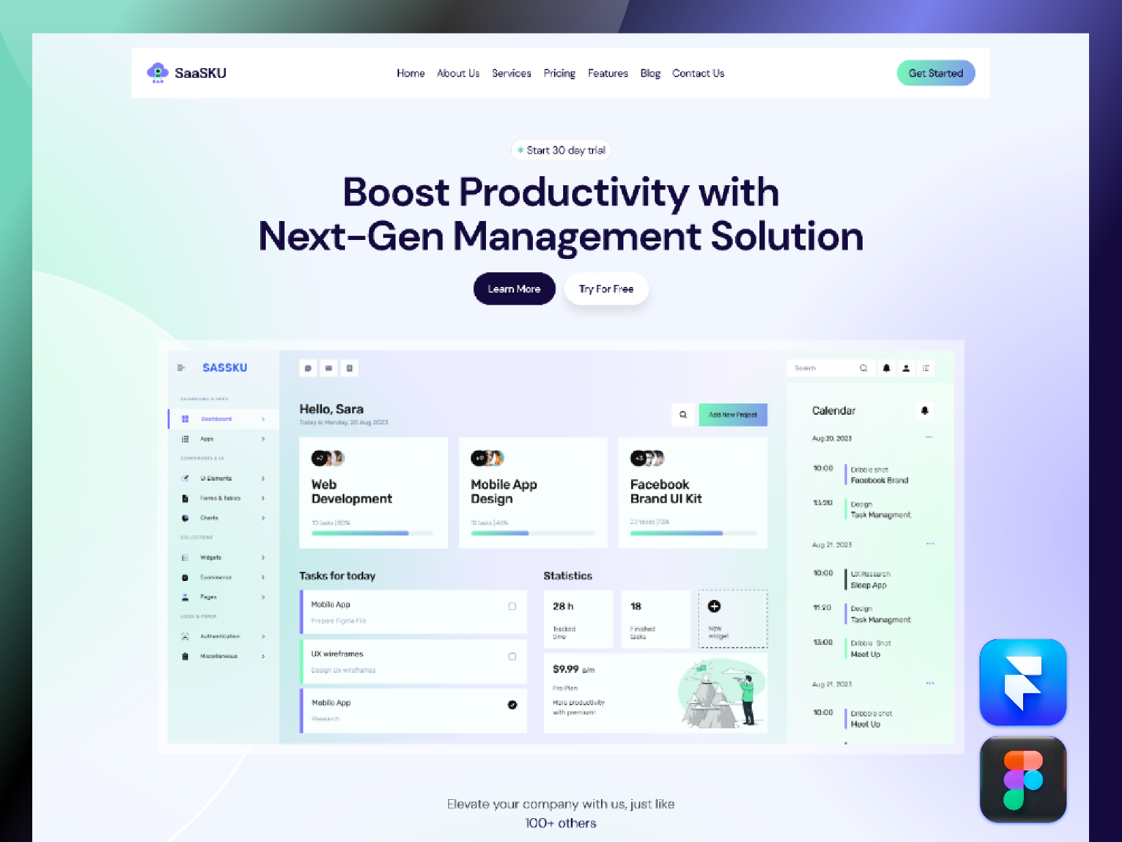 GenTAl — Free Agency Website Template by Design Kuthir — Free Agency Template for Framer by Design Kuthir preview