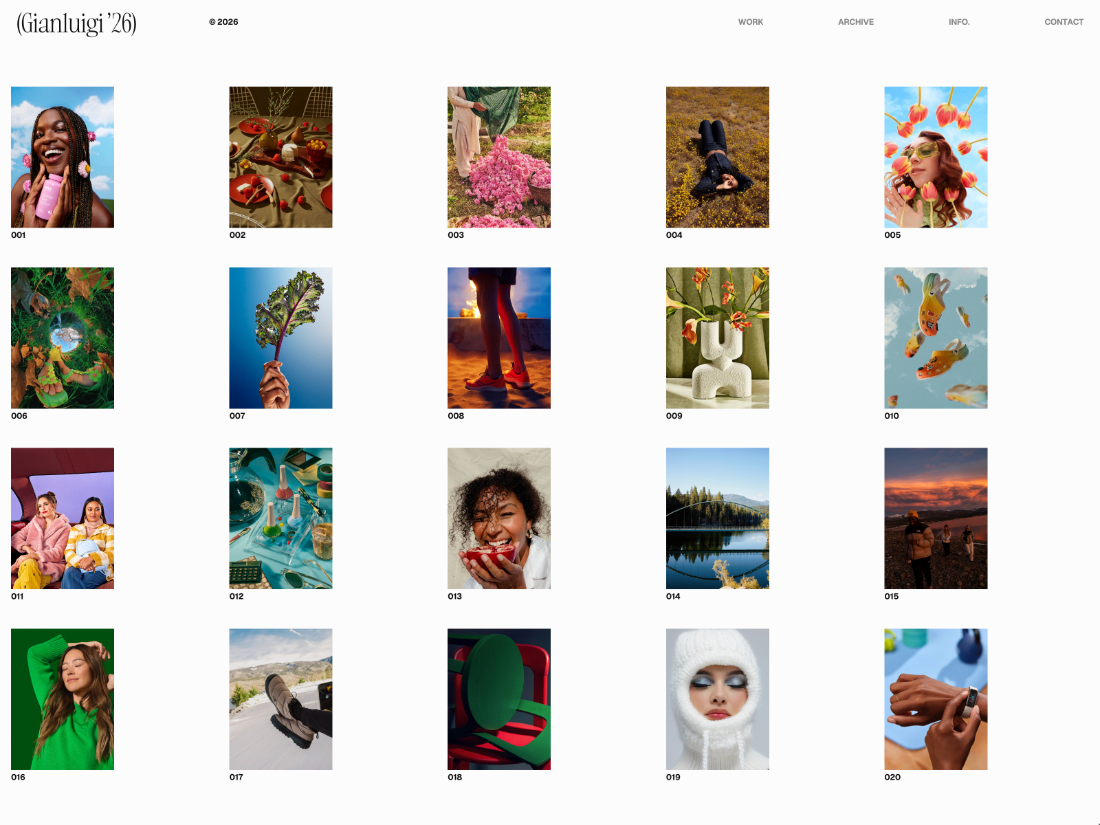 Gianluigi — Free Filmmaker Portfolio Framer Template preview