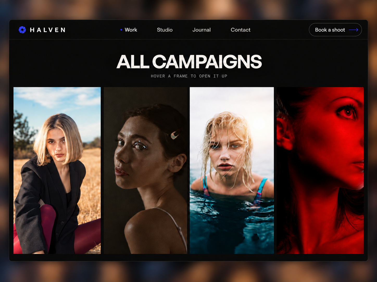 Glossfolio — Free Portfolio Template for Framer preview