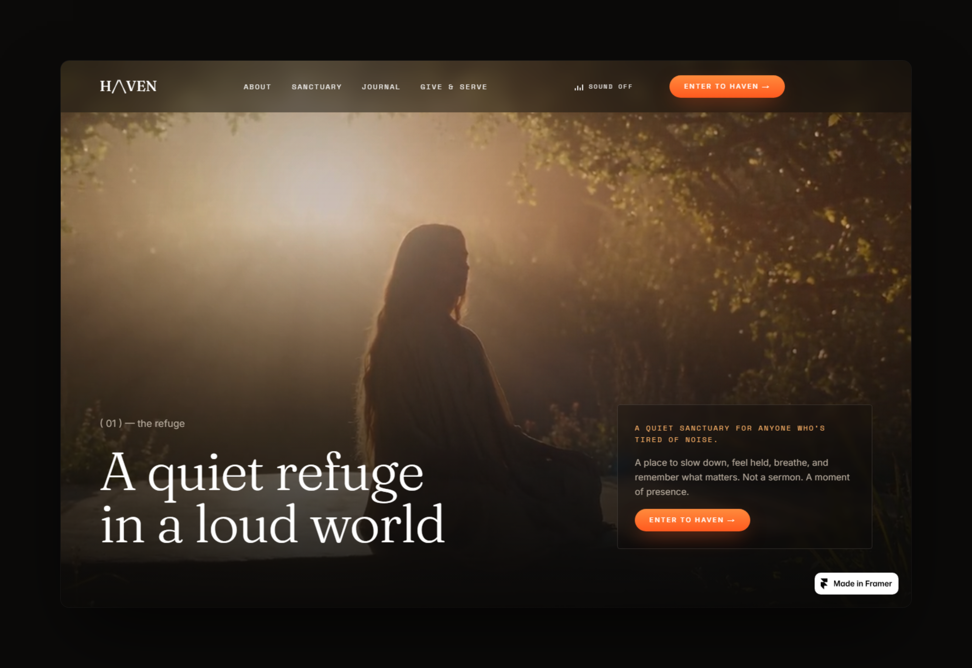 Glowing others — Free Healthcare Framer Template preview