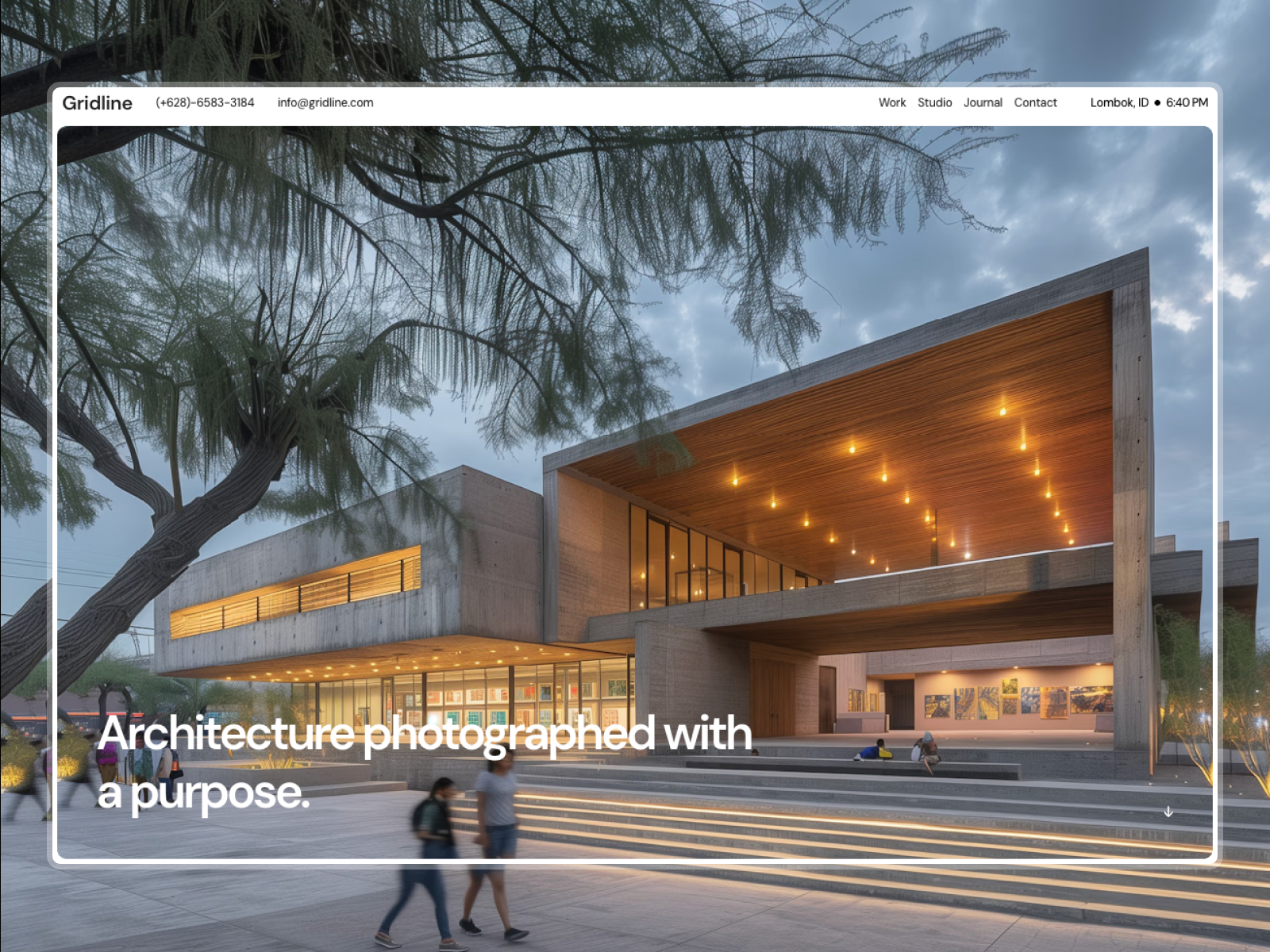 Grdline — Free Studio Portfolio Framer Template preview