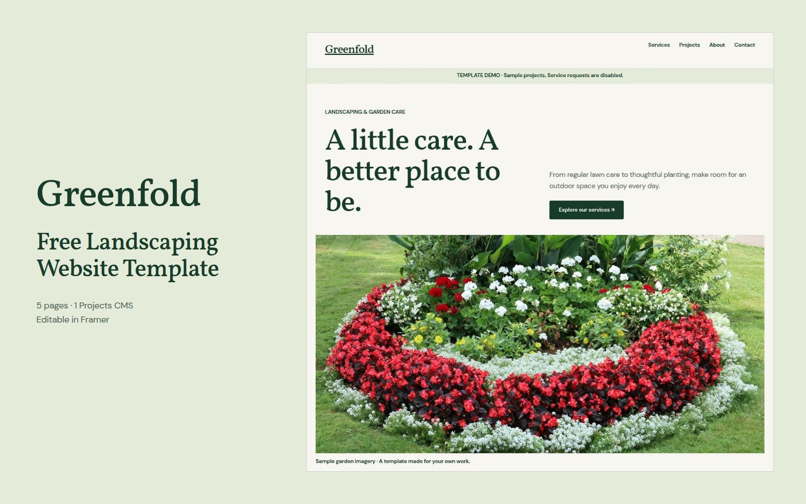 Greenfold: Free Free Website Template by Yuto Morohashi — Free Real Estate Framer Template preview