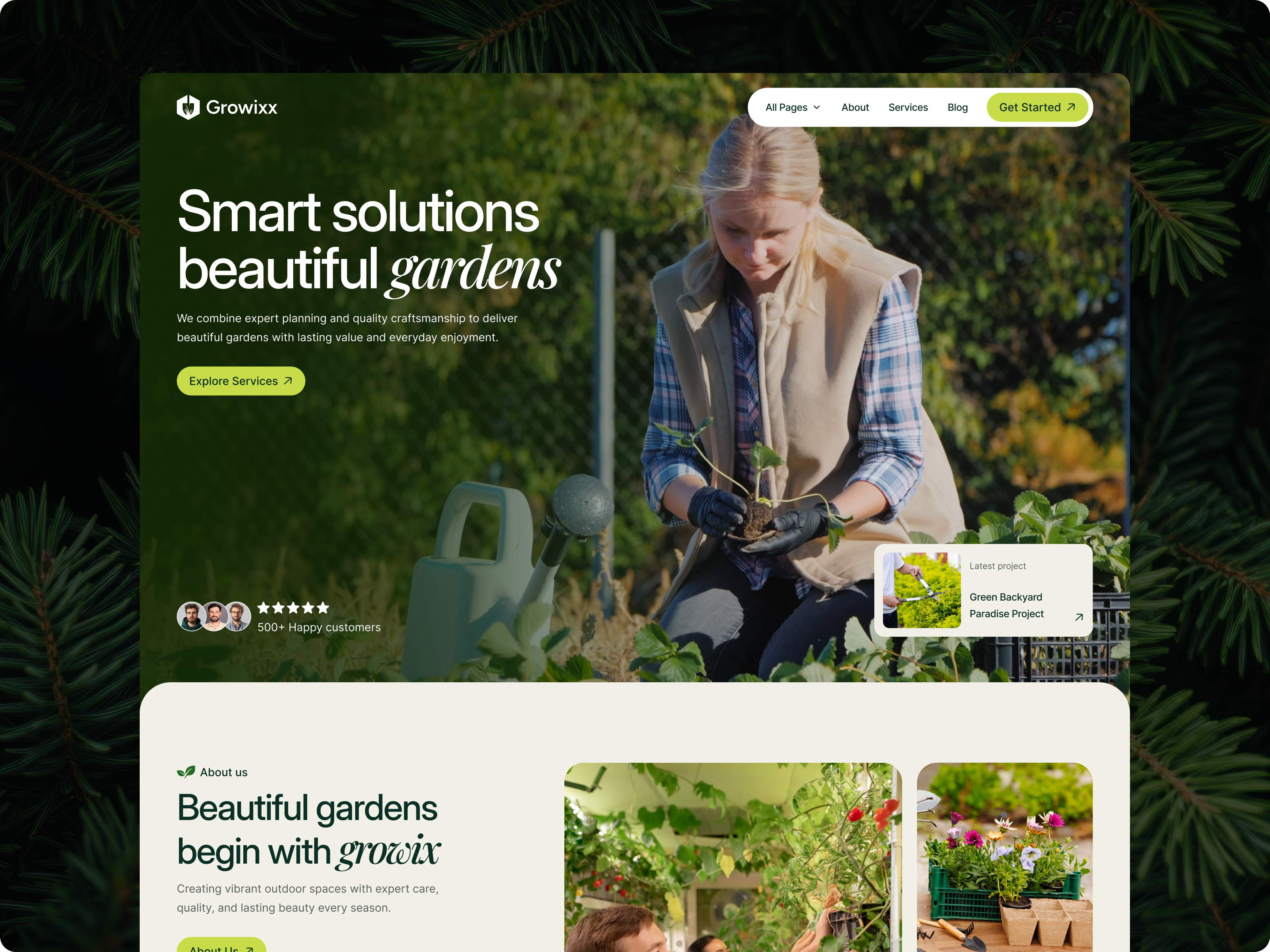 Growixx: Free Personal Website Template by Mehanuz Meghla — Free Portfolio Framer Template preview