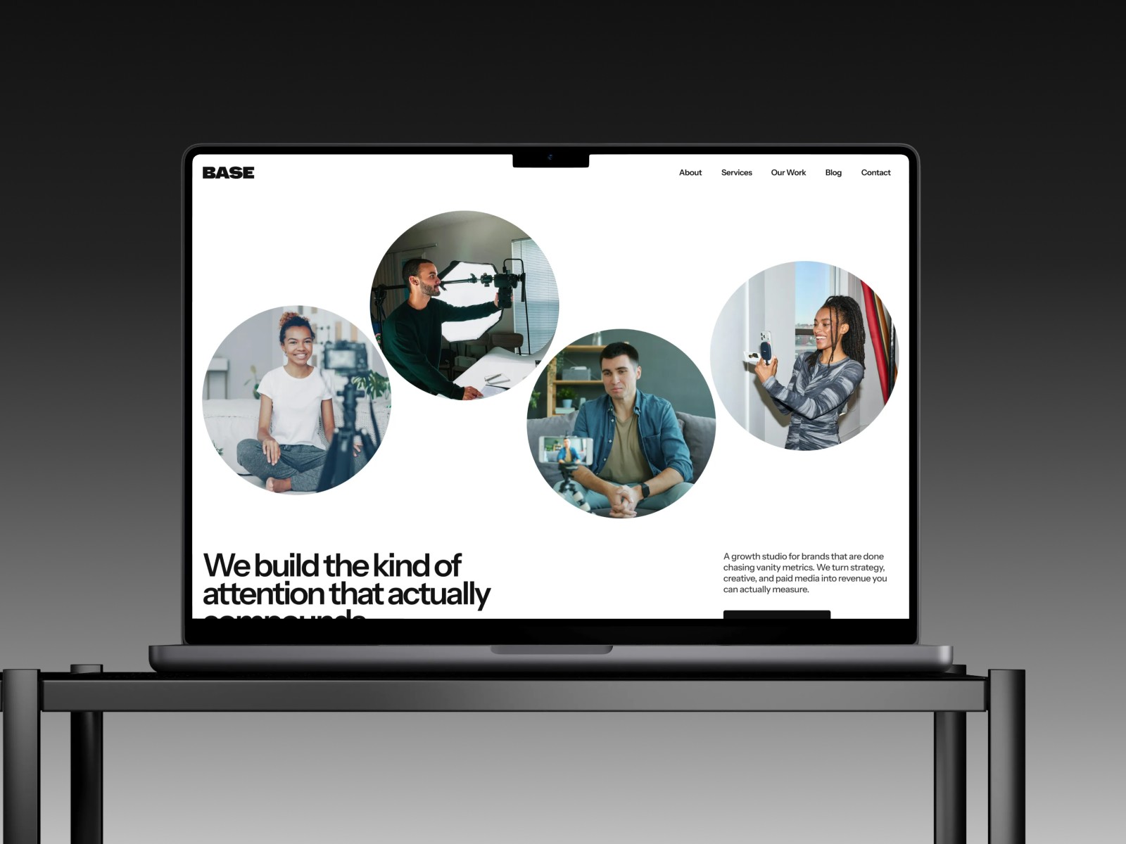 Growth with Base: Free Portfolio Website Template by FineTune — Free Portfolio Framer Template preview