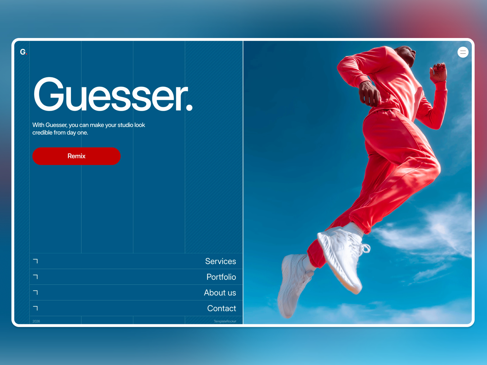 Guesser — Free Creative Agency Framer Template preview