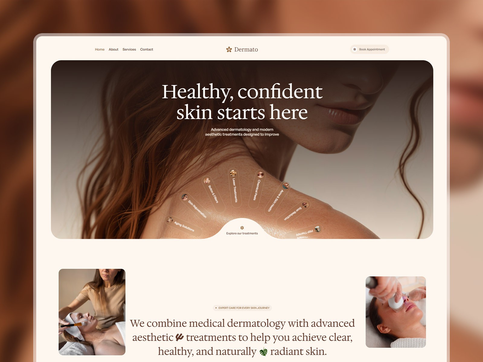 HairCare — Free Health Website Template by Salim from Webestica — Free Healthcare Template for Framer by Salim from Webestica preview