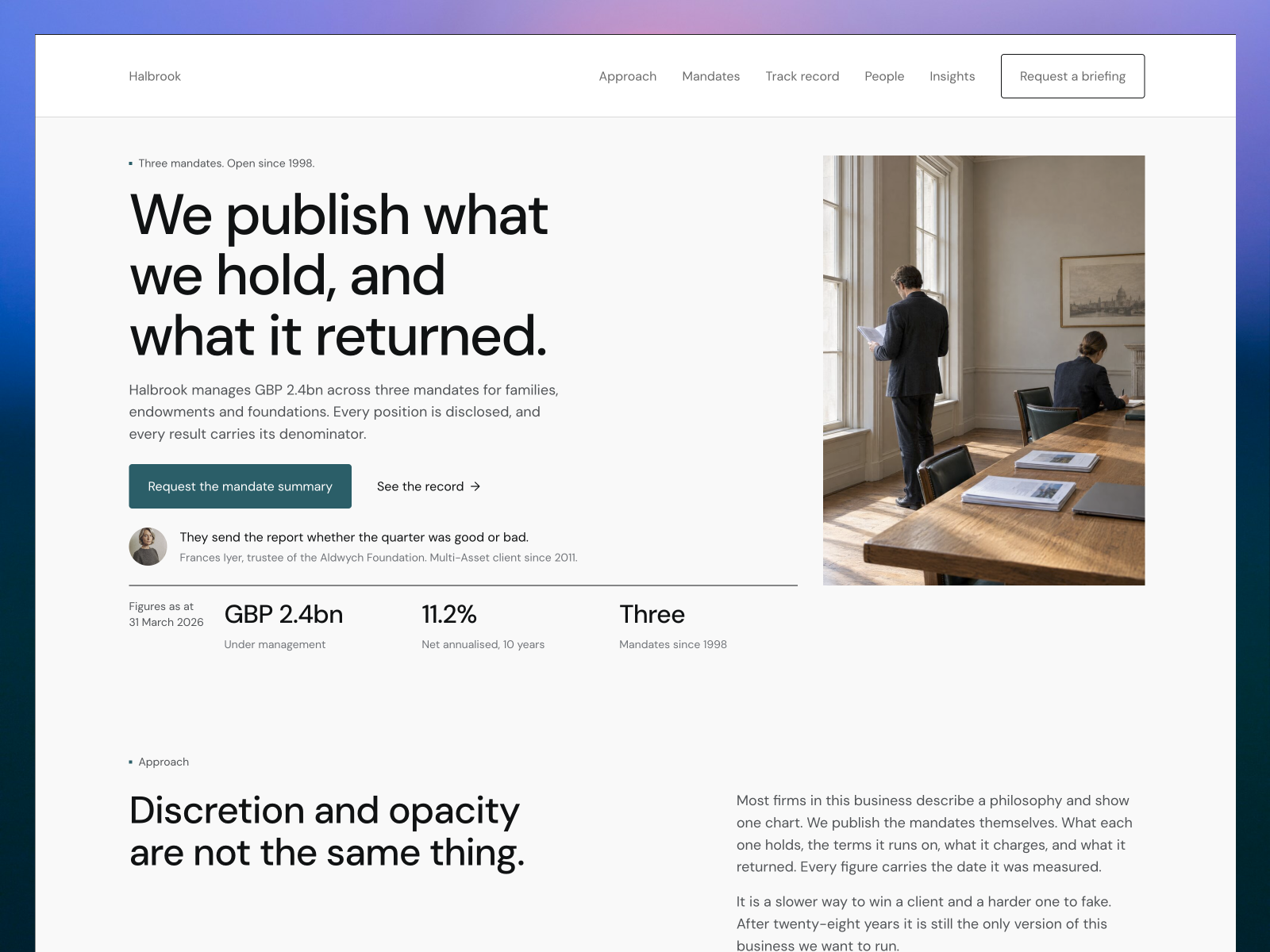 Halbrook — Free Finance Framer Template preview