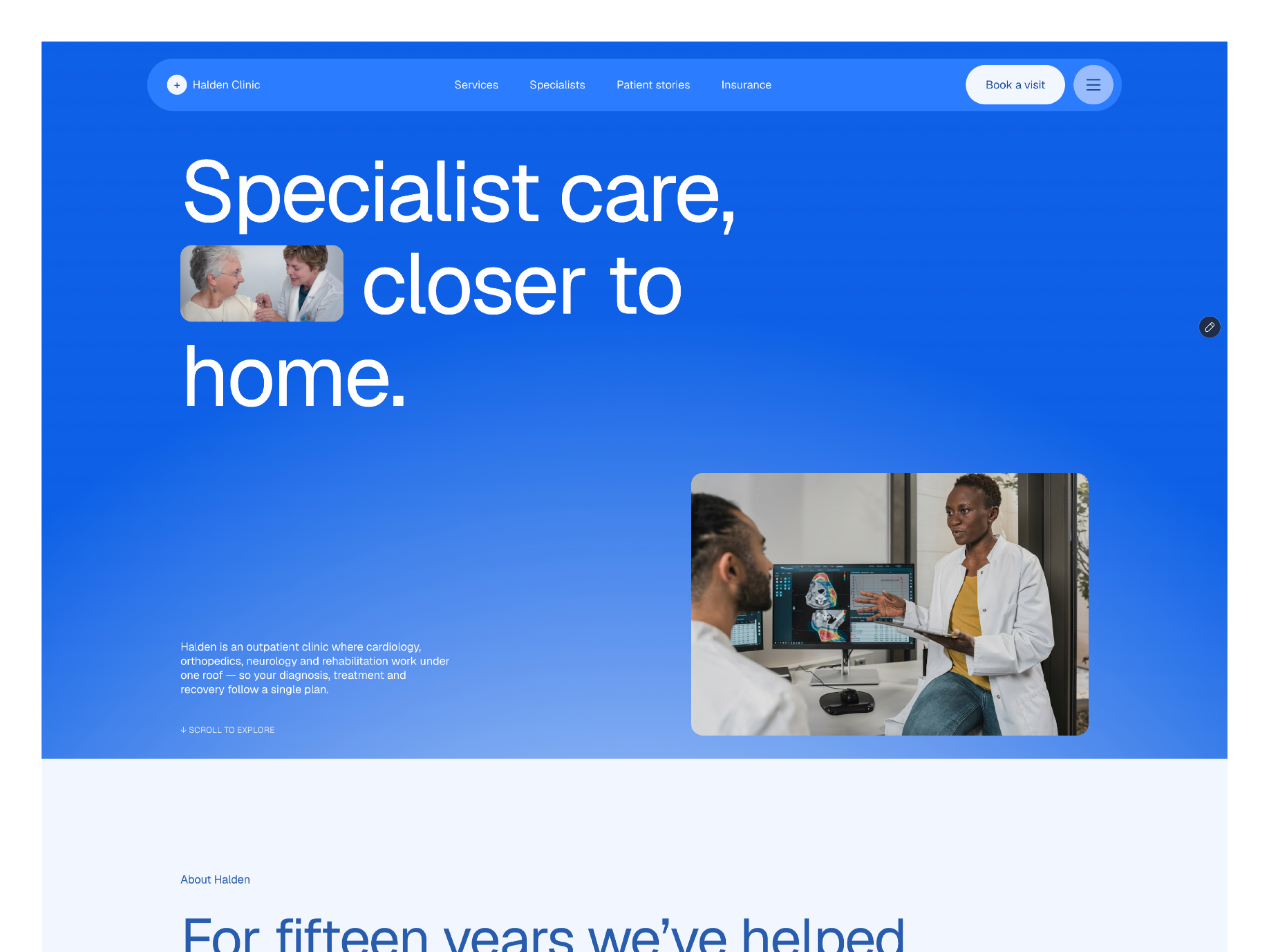Halden Clinic — Free Healthcare Template for Framer preview