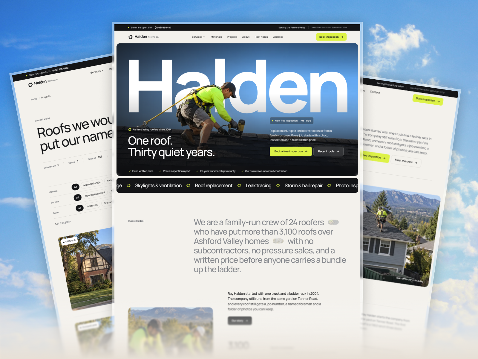 Halden Gable — Free Home Services Template for Framer preview