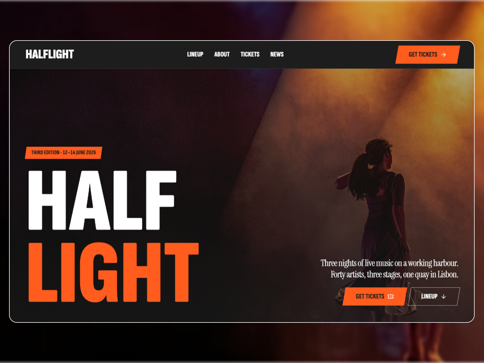 Halflight Fest — Free Events Template for Framer by Unknown preview