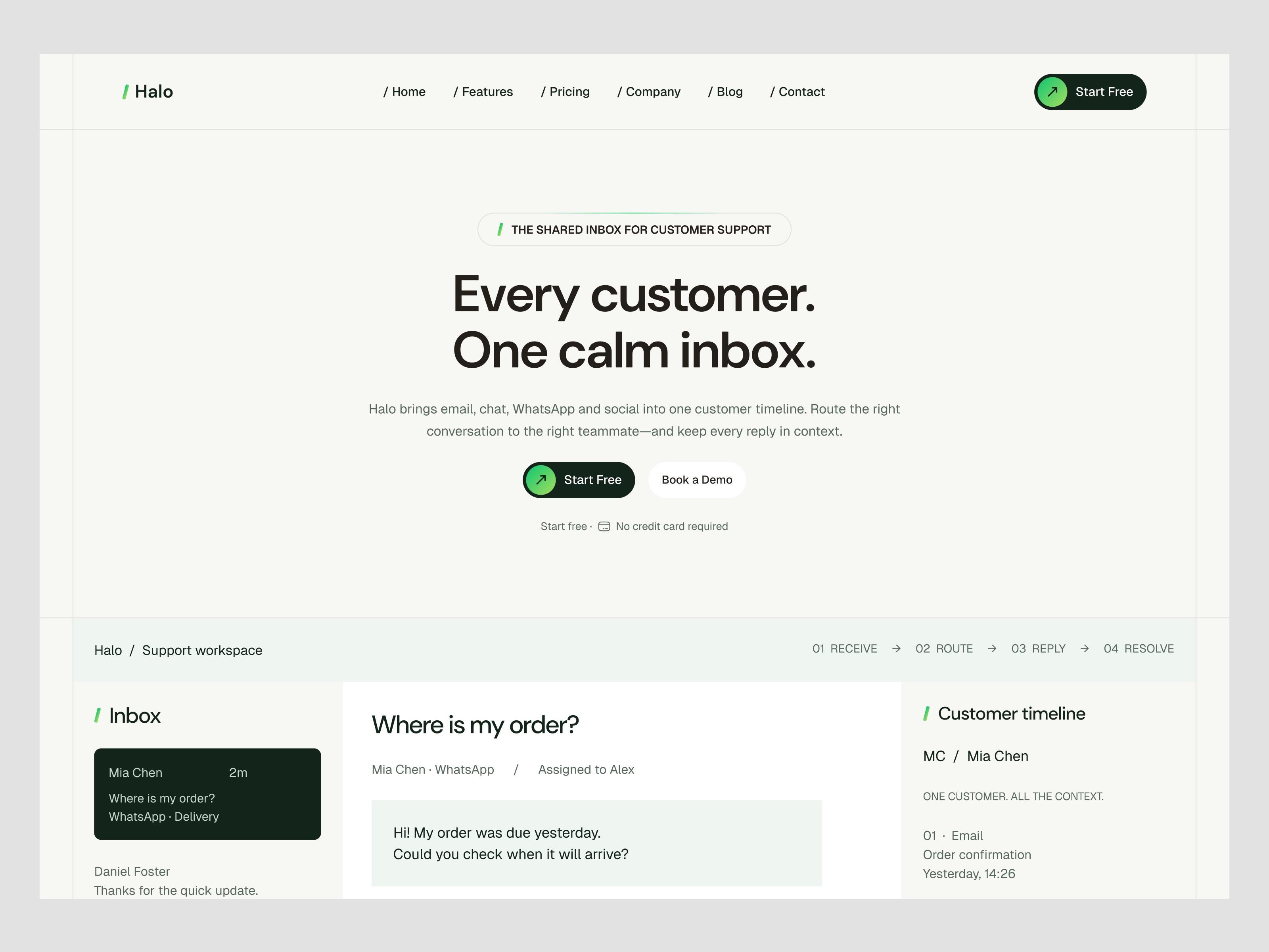 Haloo — Free SaaS Template for Framer preview