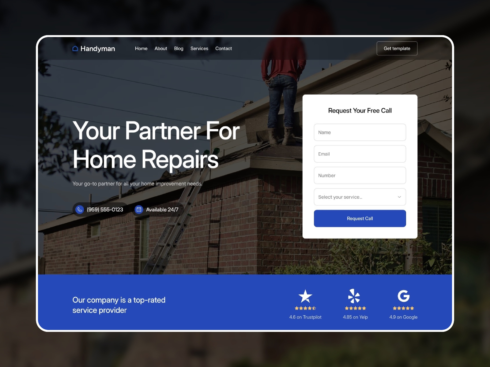 Harbor &amp; Home — Free Interior Design Website Template by GT Studio — Free Architecture Template for Framer by GT Studio preview
