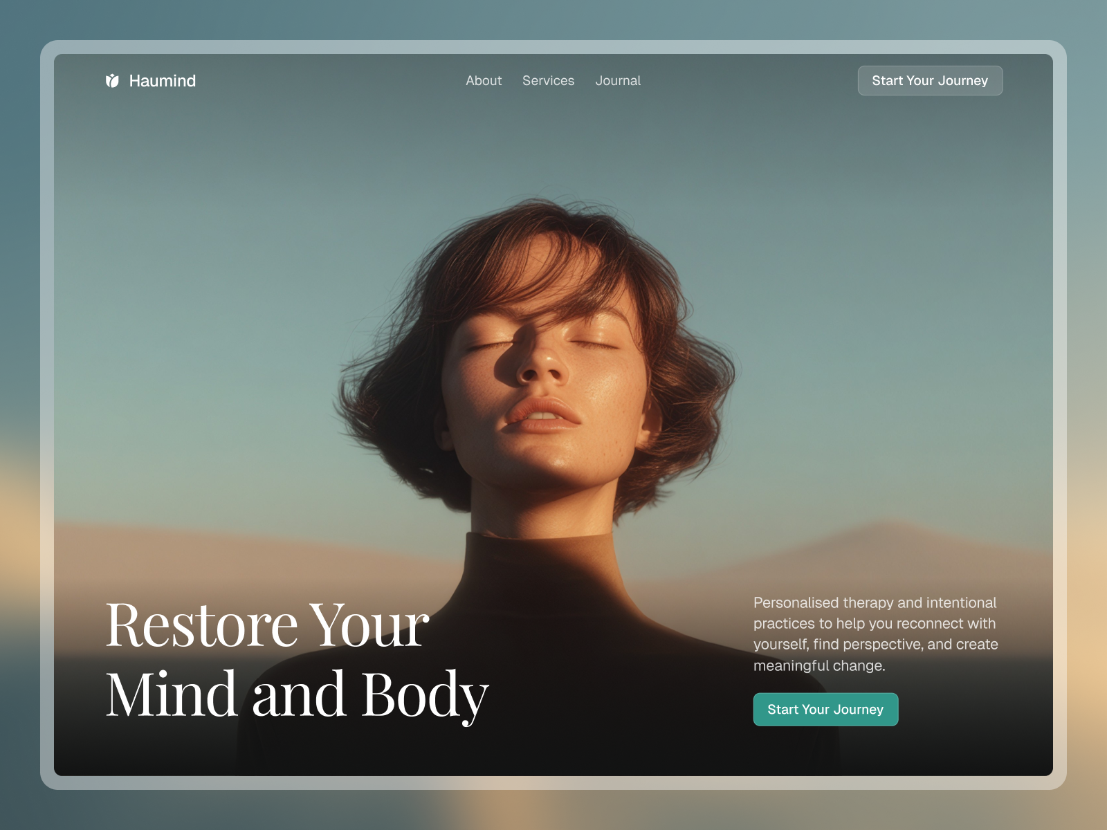 Haumind — Free Fitness Template for Framer preview