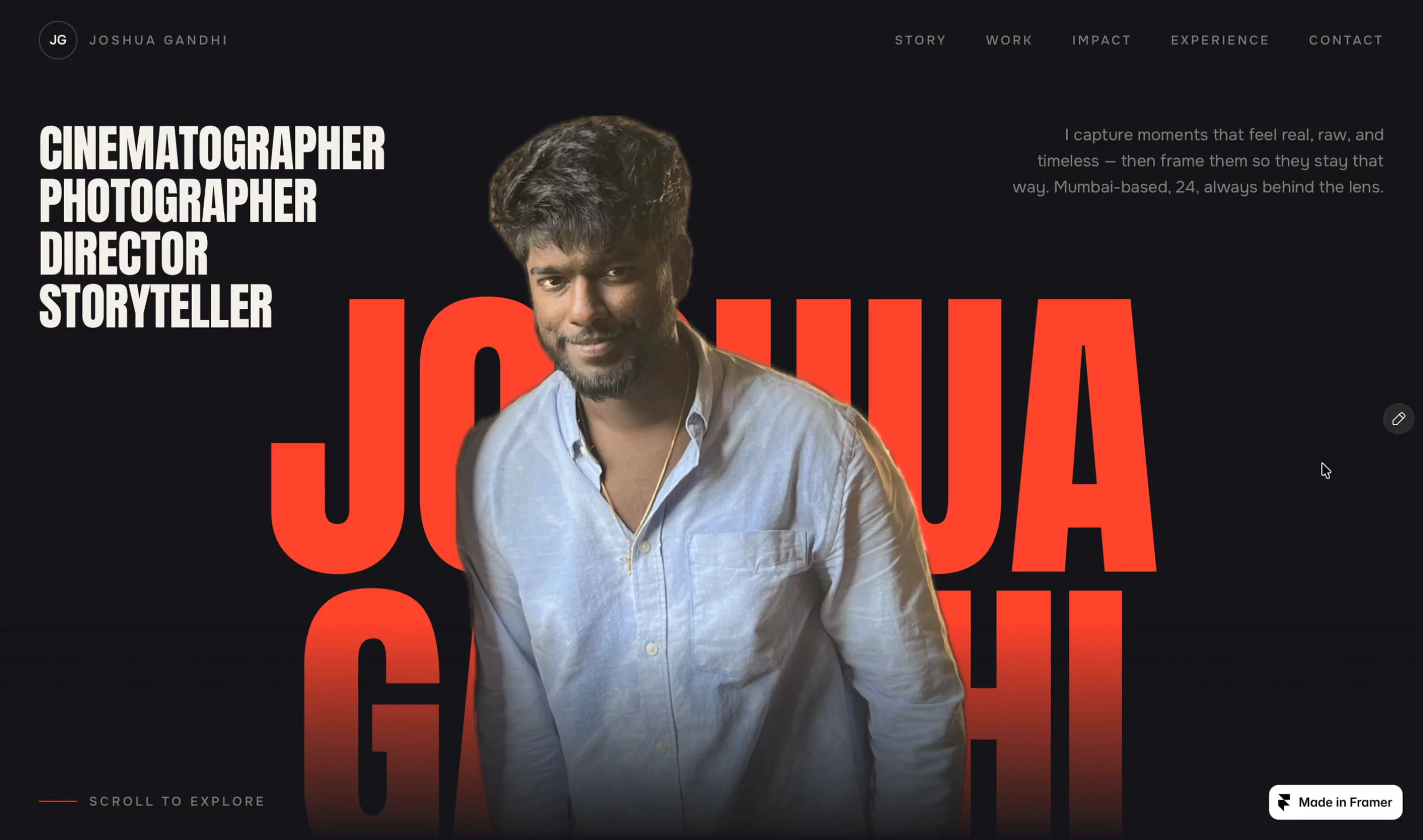 Headliner sudiv — Free Portfolio Template for Framer preview