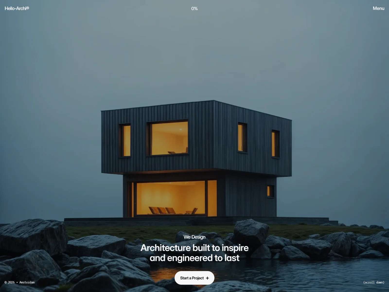 Hello-Archi — Free Architecture Studio Framer Template preview