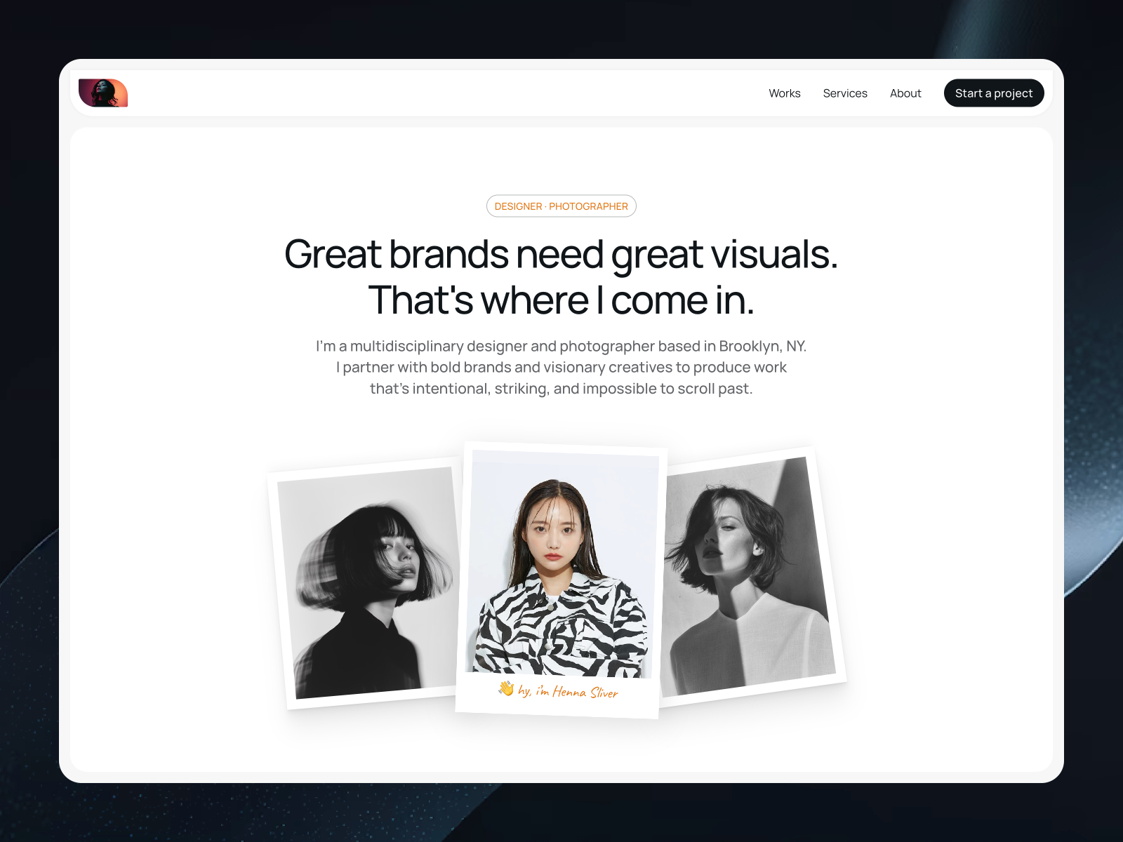 Henna — Free Designer Portfolio Framer Template preview