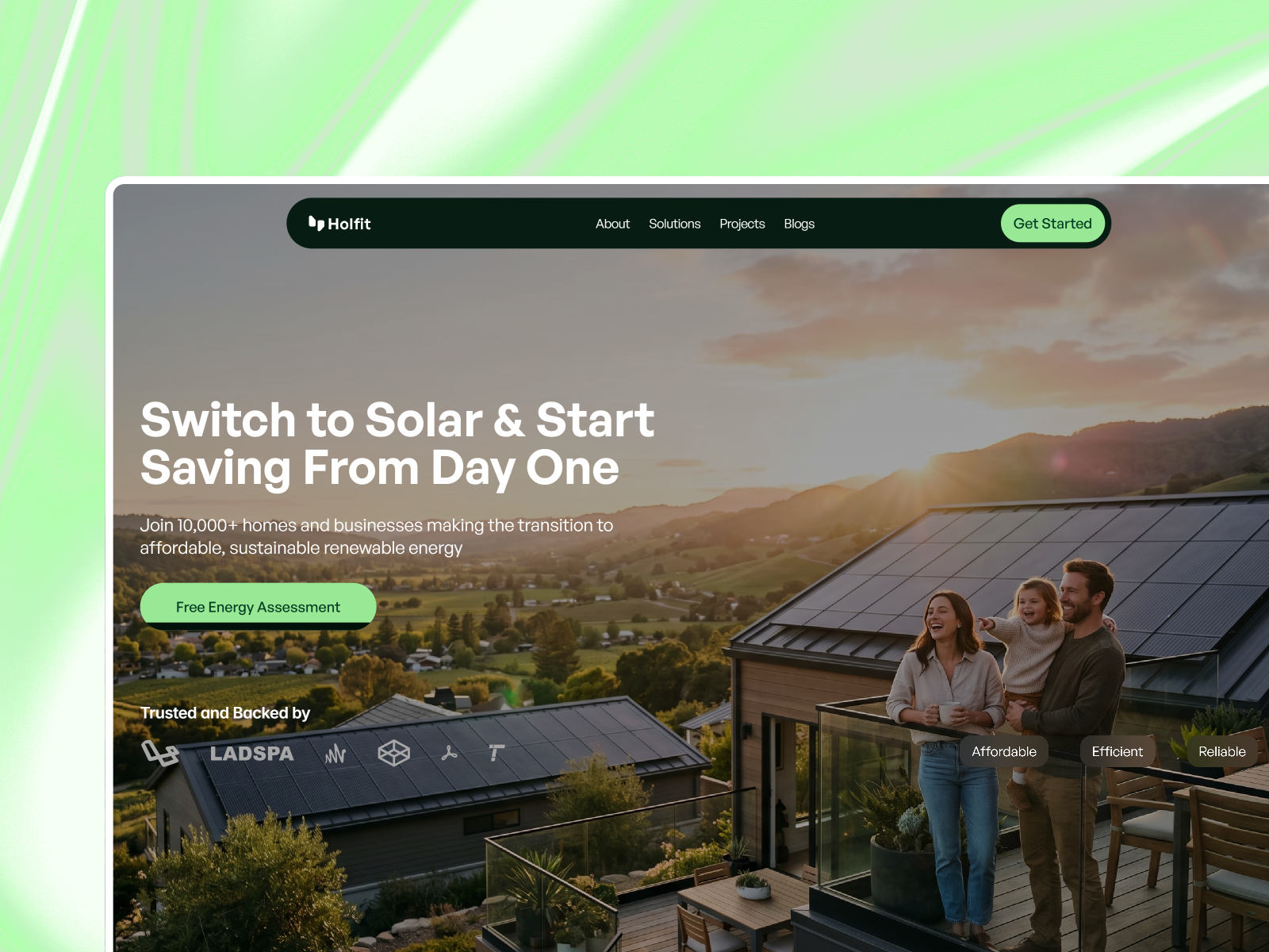 Holfit — Free Renewable Energy Framer Template preview