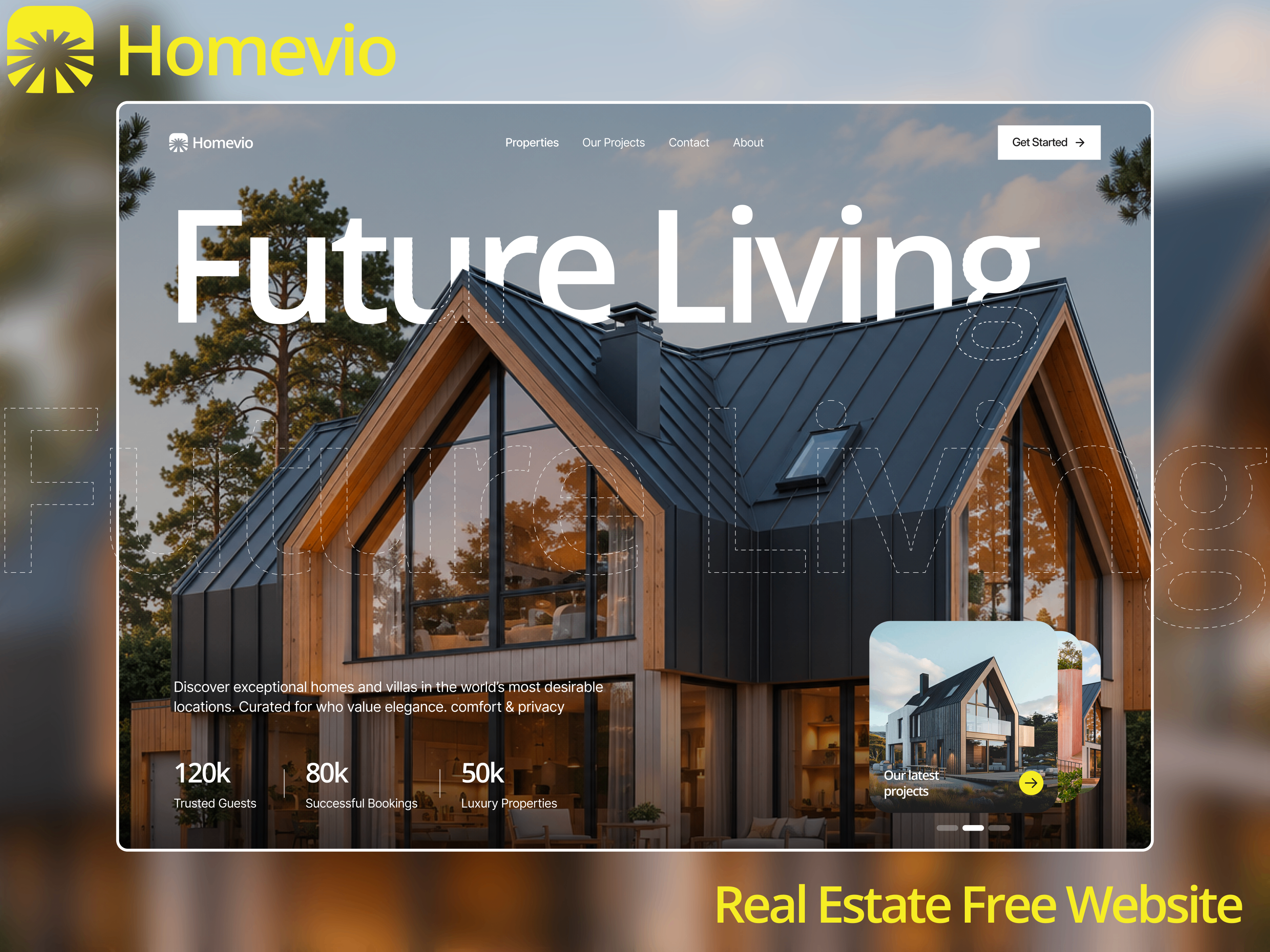 Homevio Website — Free Real Estate Framer Template preview