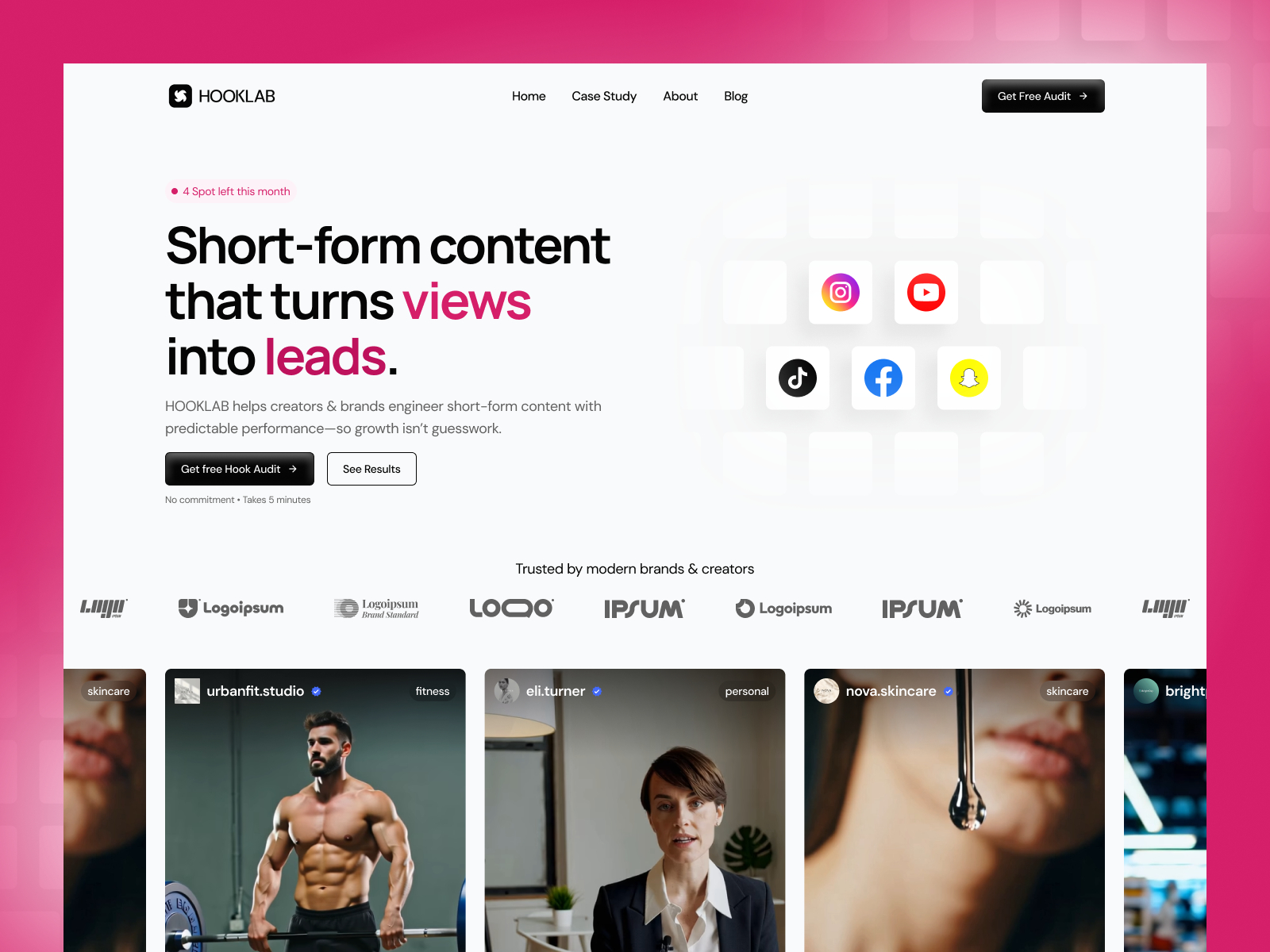 Hooklab — Free Video Hook Framer Template preview