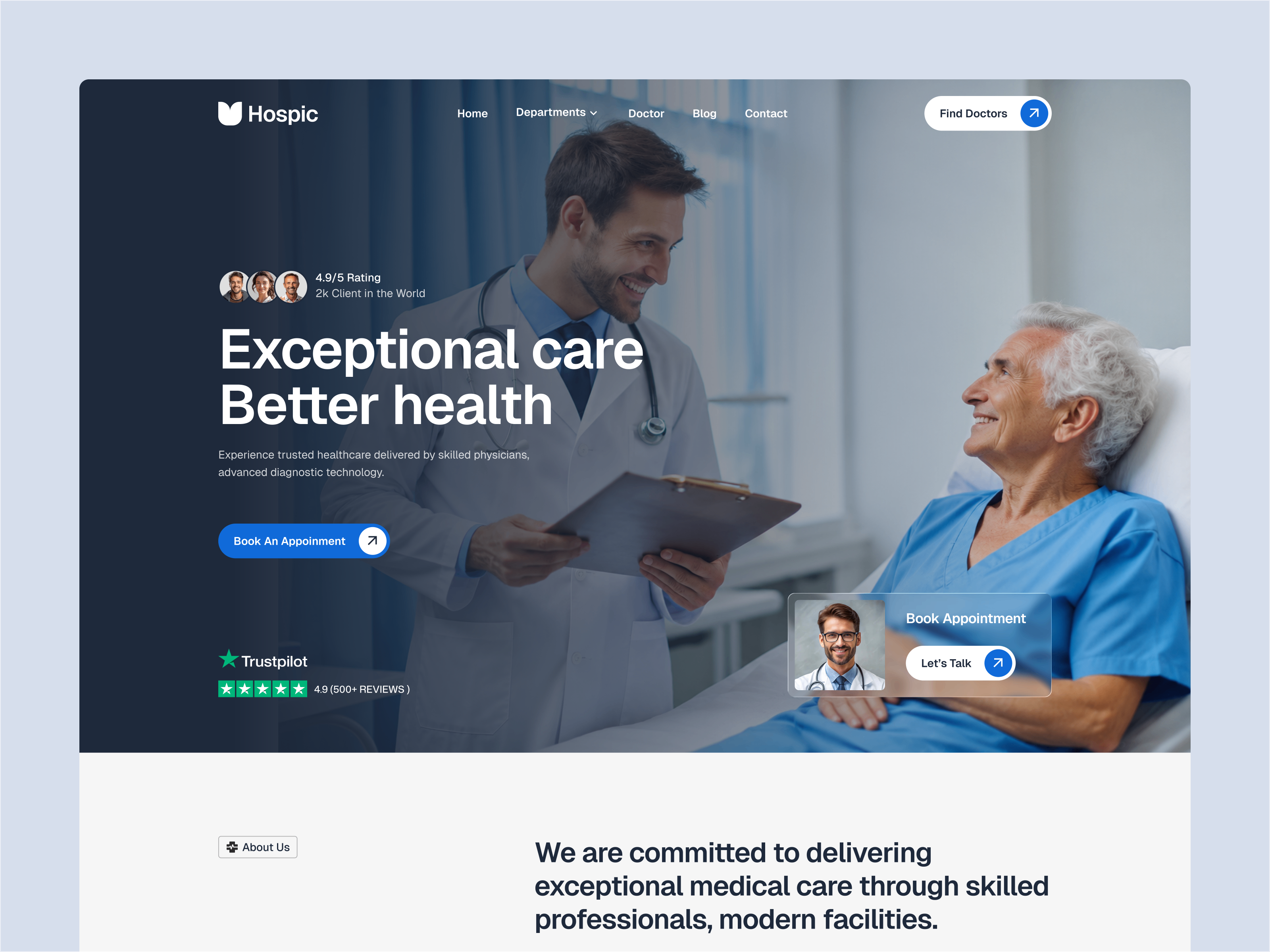 Hospic — Free Healthcare Template for Framer preview