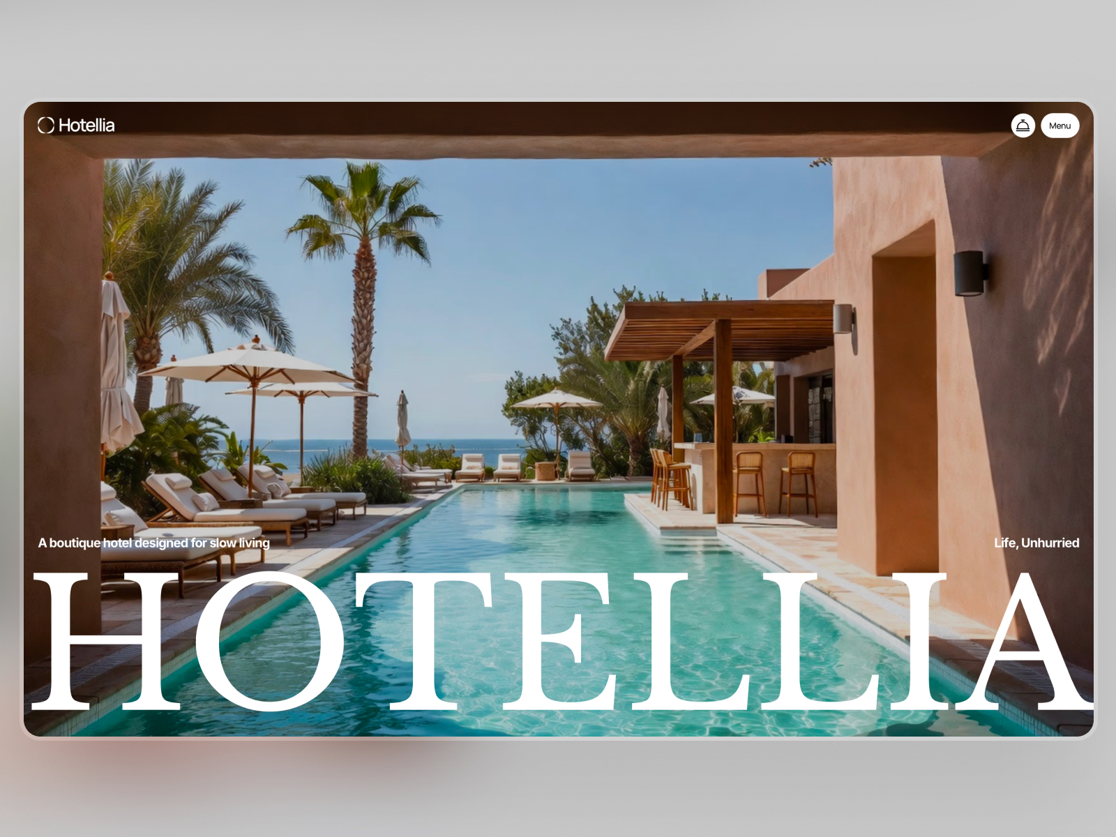 Hotellia — Free Boutique Hotel & Resort Framer Template preview