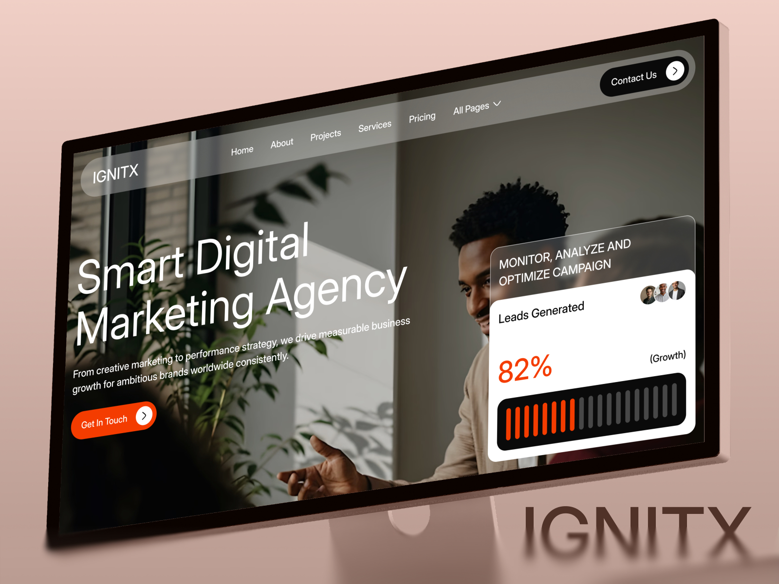 Ignitx — Free Finance Framer Template preview