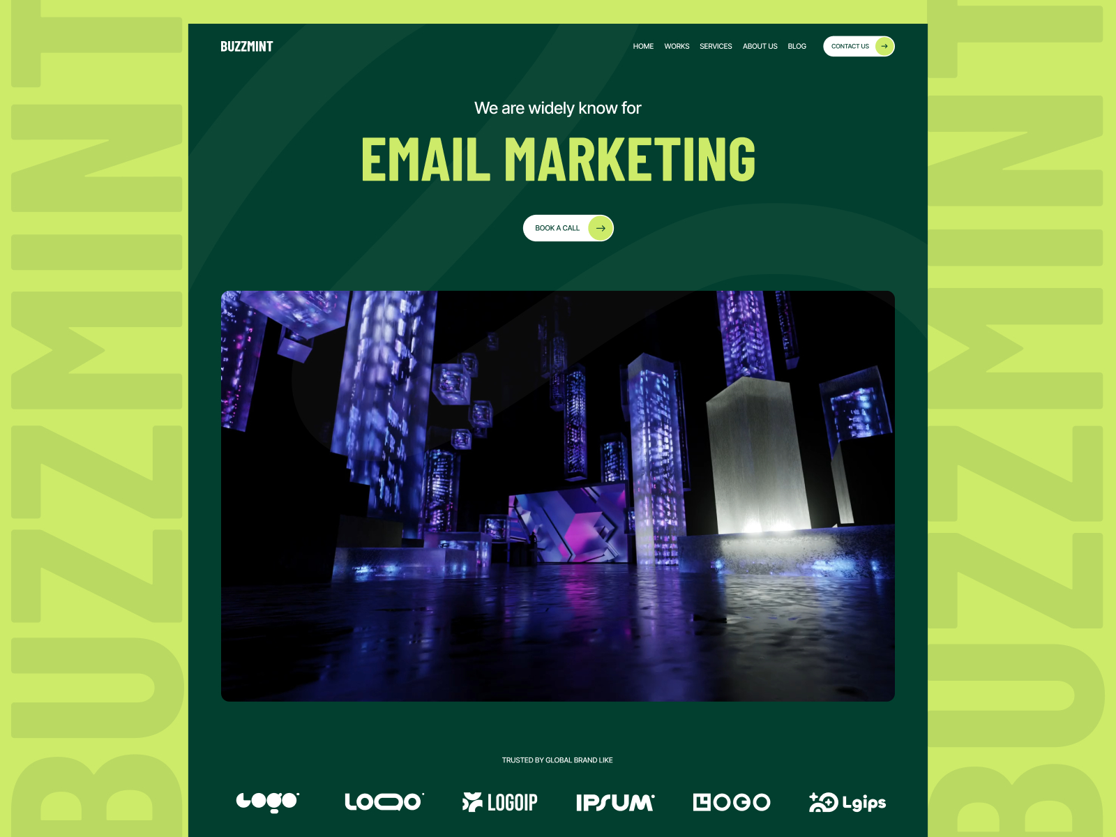 Influencerr: Free Entertainment Website Template by Arini Studio — Free Agency Framer Template preview