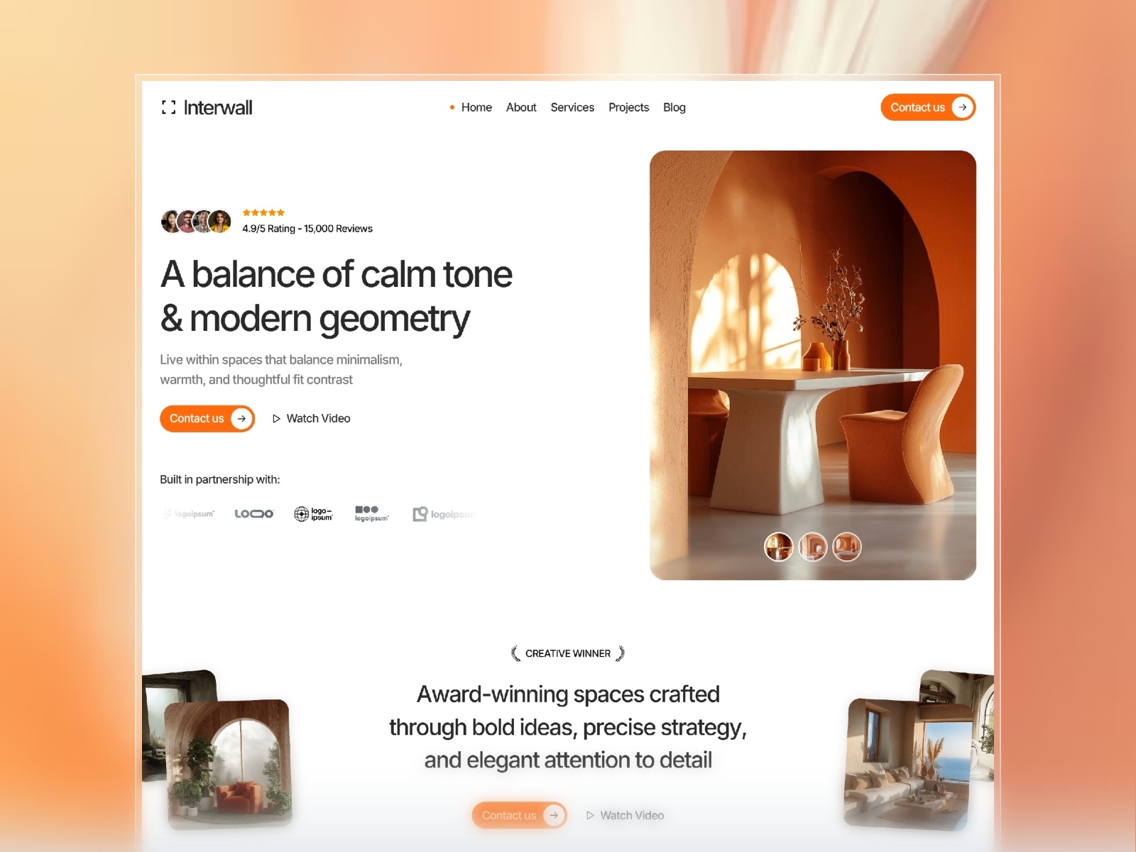 Interwall — Free Architecture Framer Template preview