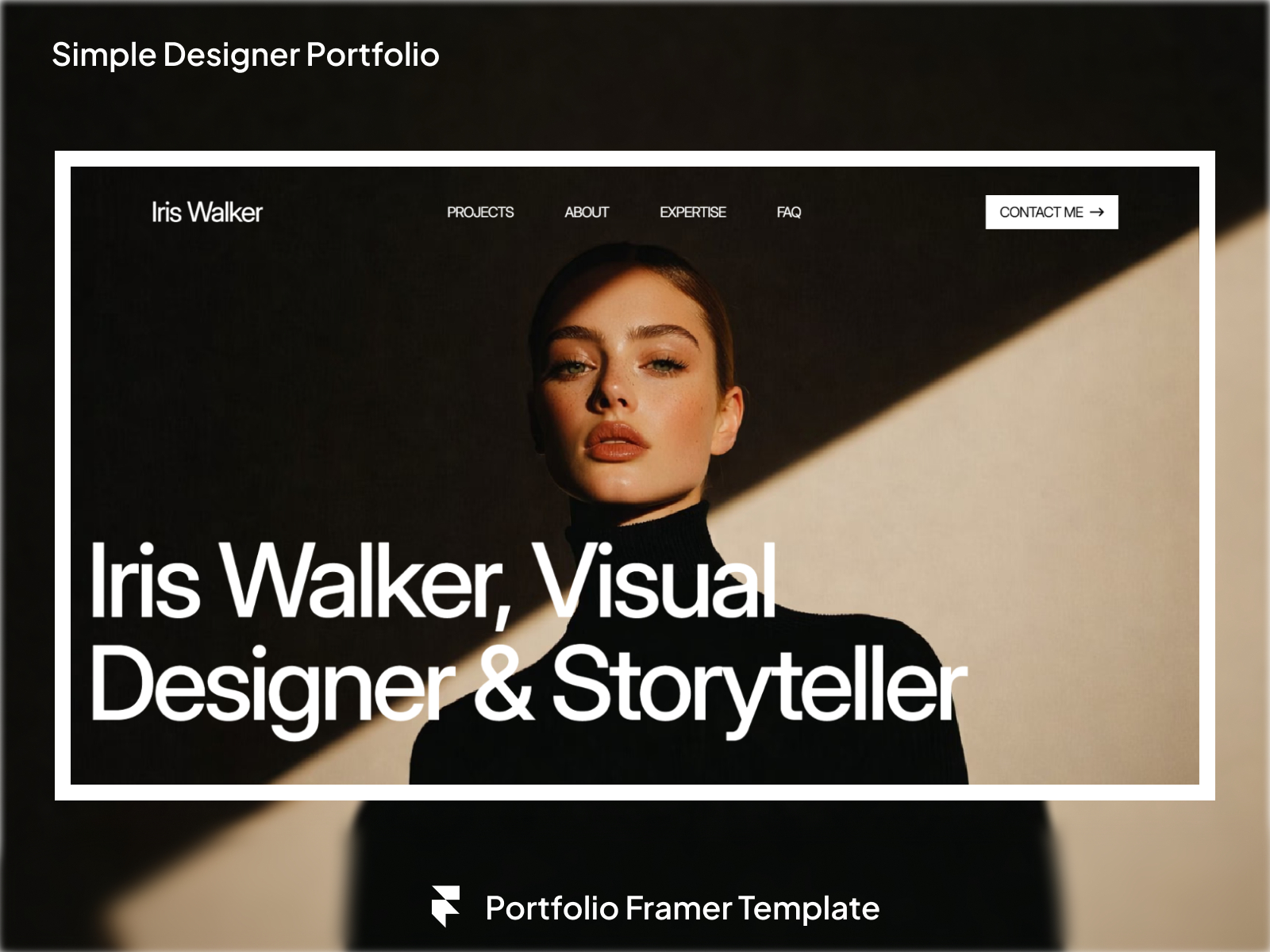 Iris Walker — Free Portfolio Landing Framer Template preview