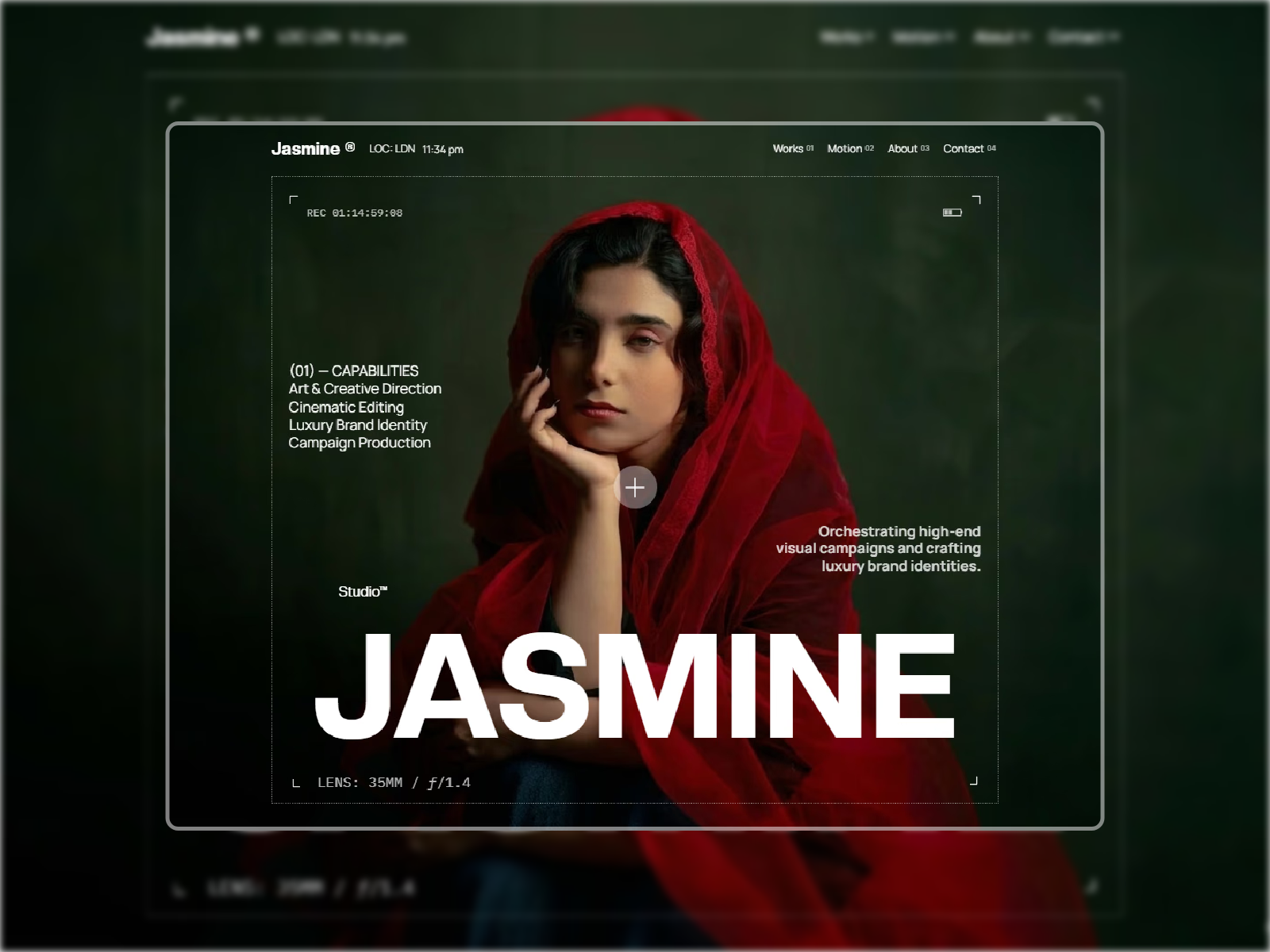 Jasmine ® — Free Portfolio Template for Framer preview