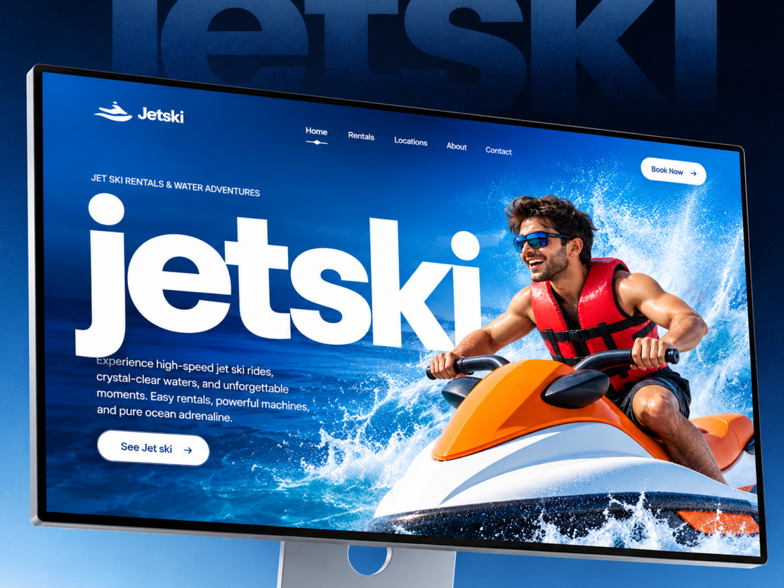 JetSki Rental — Free Travel Template for Framer preview