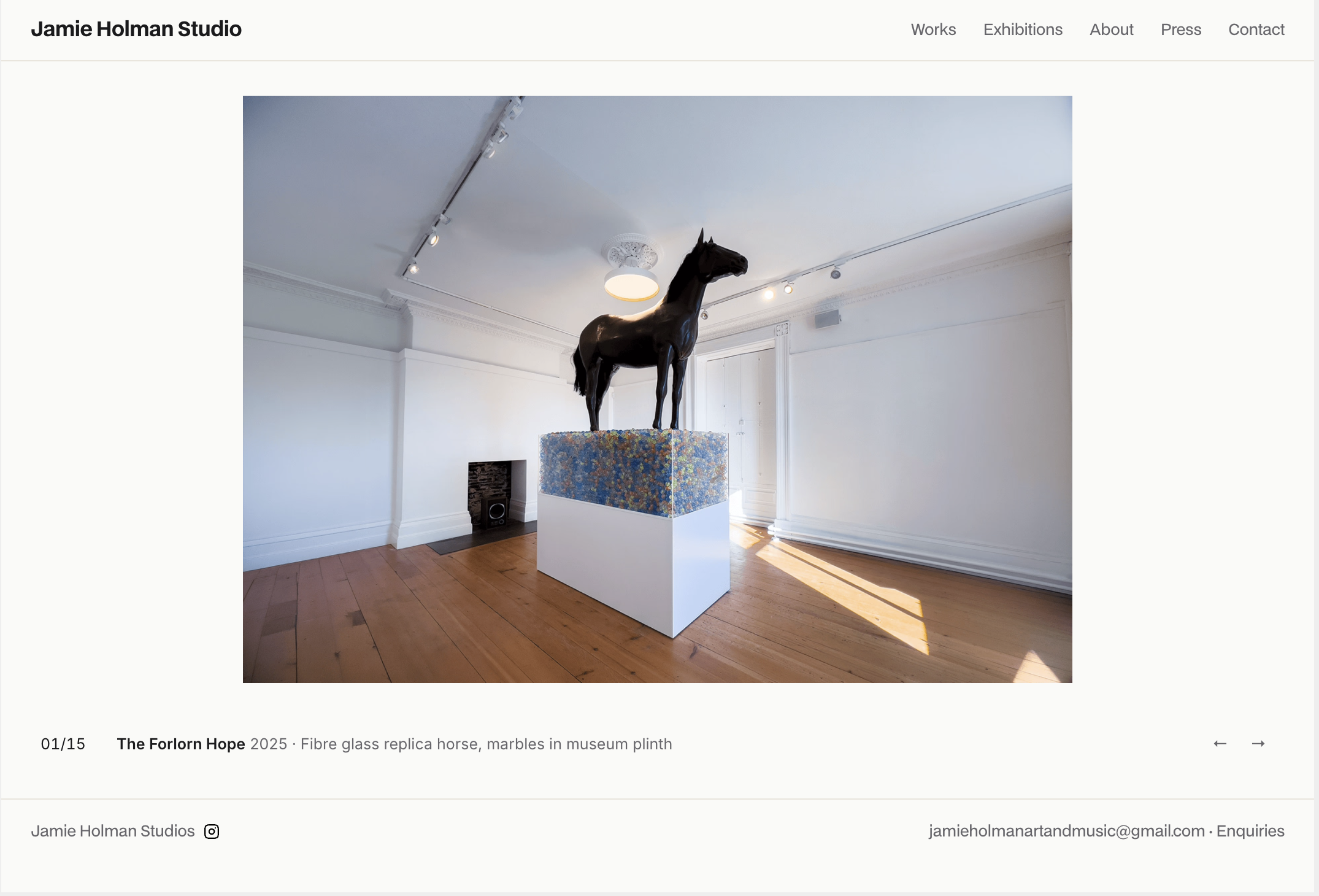 JHS Site — Free Art Studio Template for Framer by Matty Hall preview