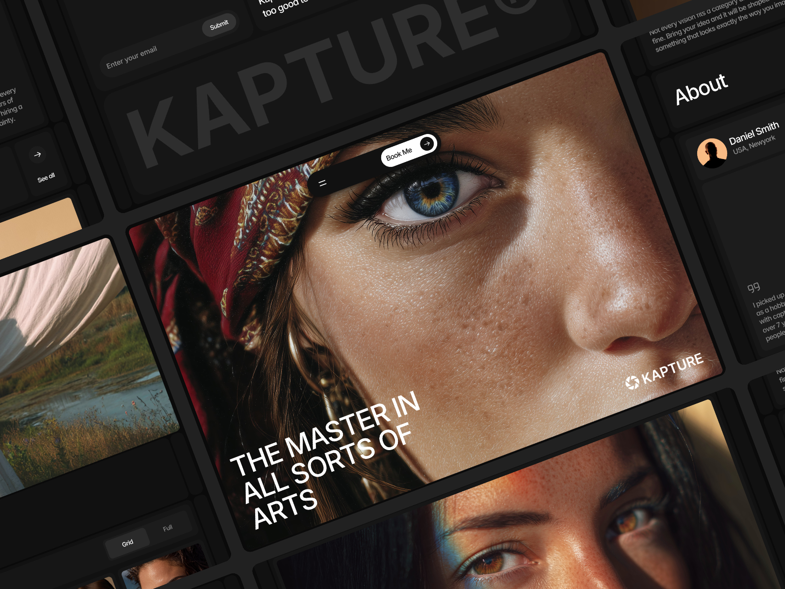 Kapture — Free Photography Portfolio Framer Template preview