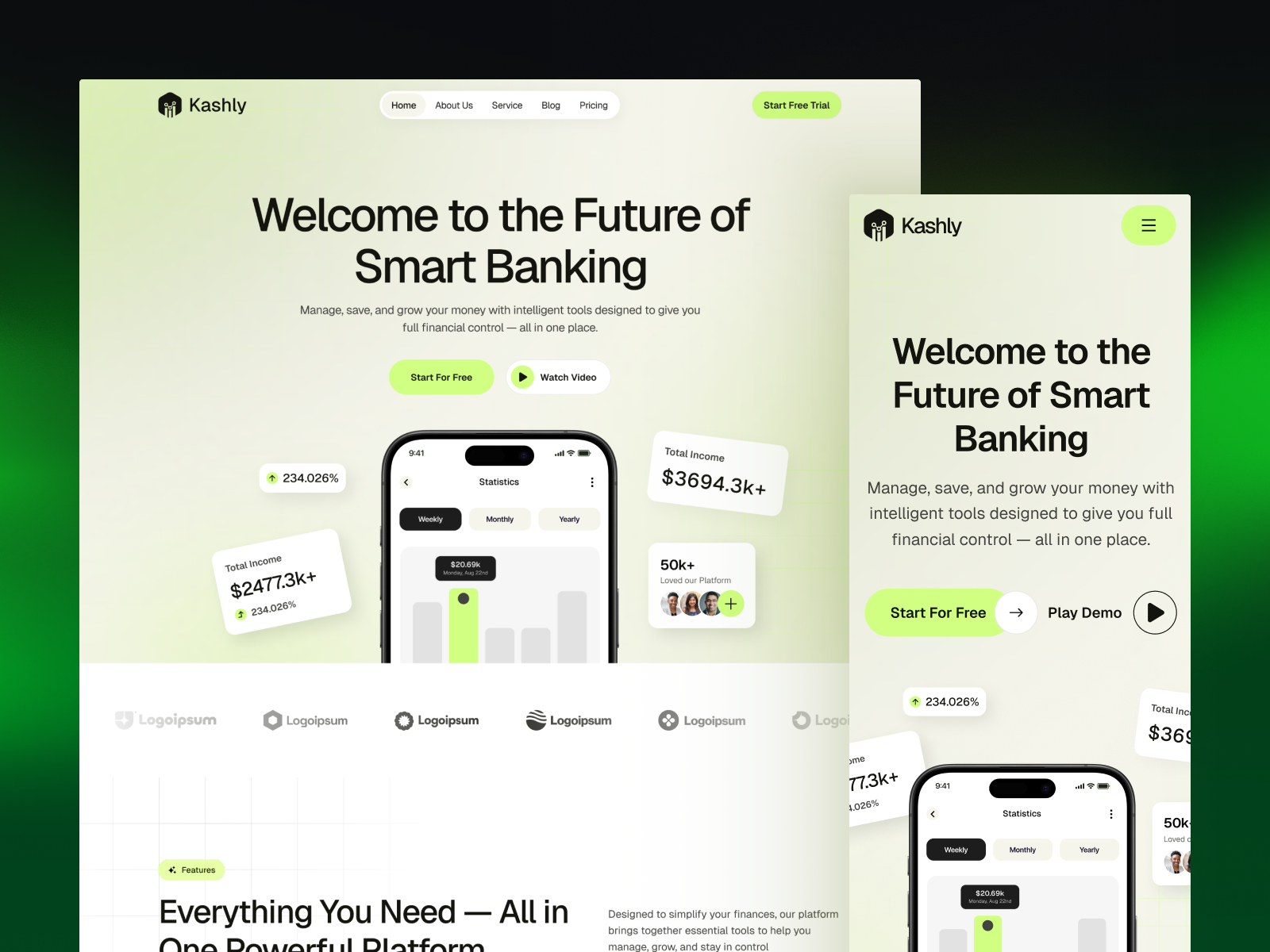 Kashly - Free Finance Framer Template preview