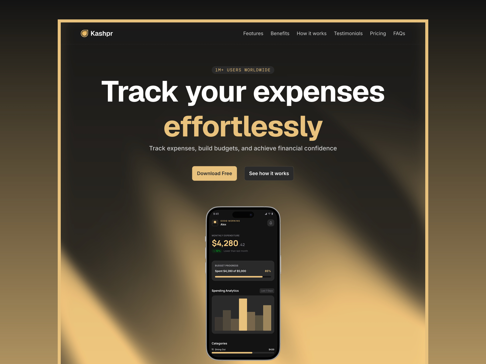 Kashpr — Free Finance Framer Template preview
