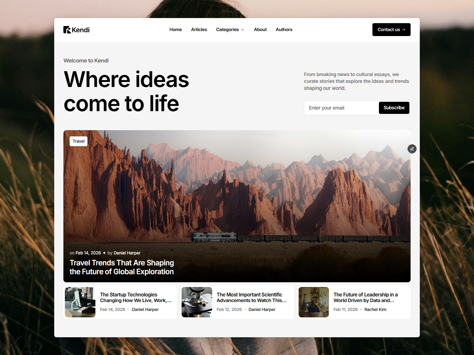 Kendi — Free Legal Framer Template preview