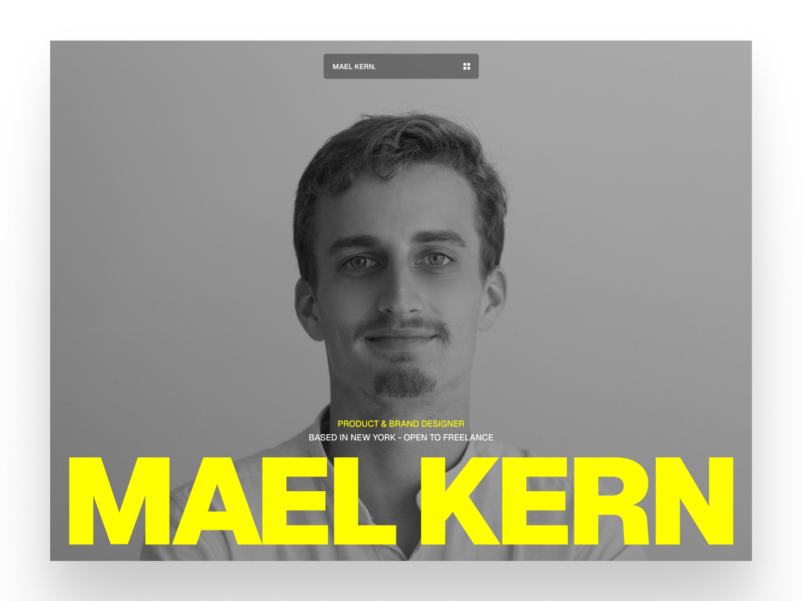 Kern — Free Designer Portfolio Framer Template preview