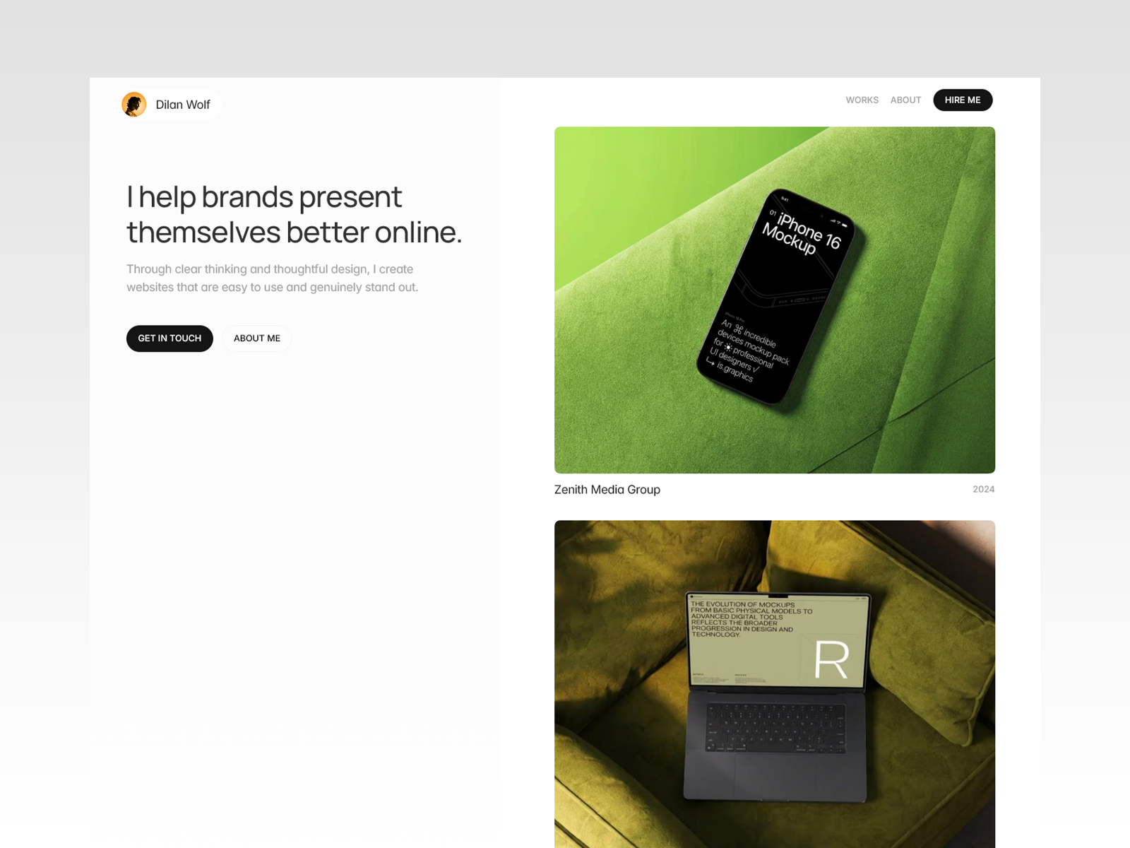 Kernic — Free Portfolio Framer Template preview