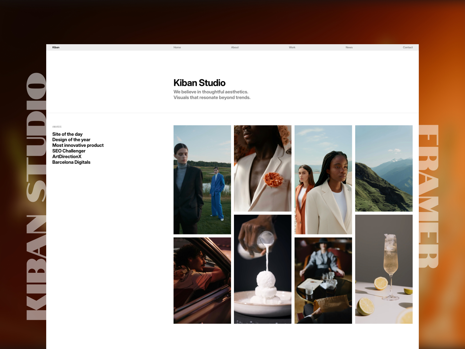 Kiban — Free Studio and Agency Framer Template preview