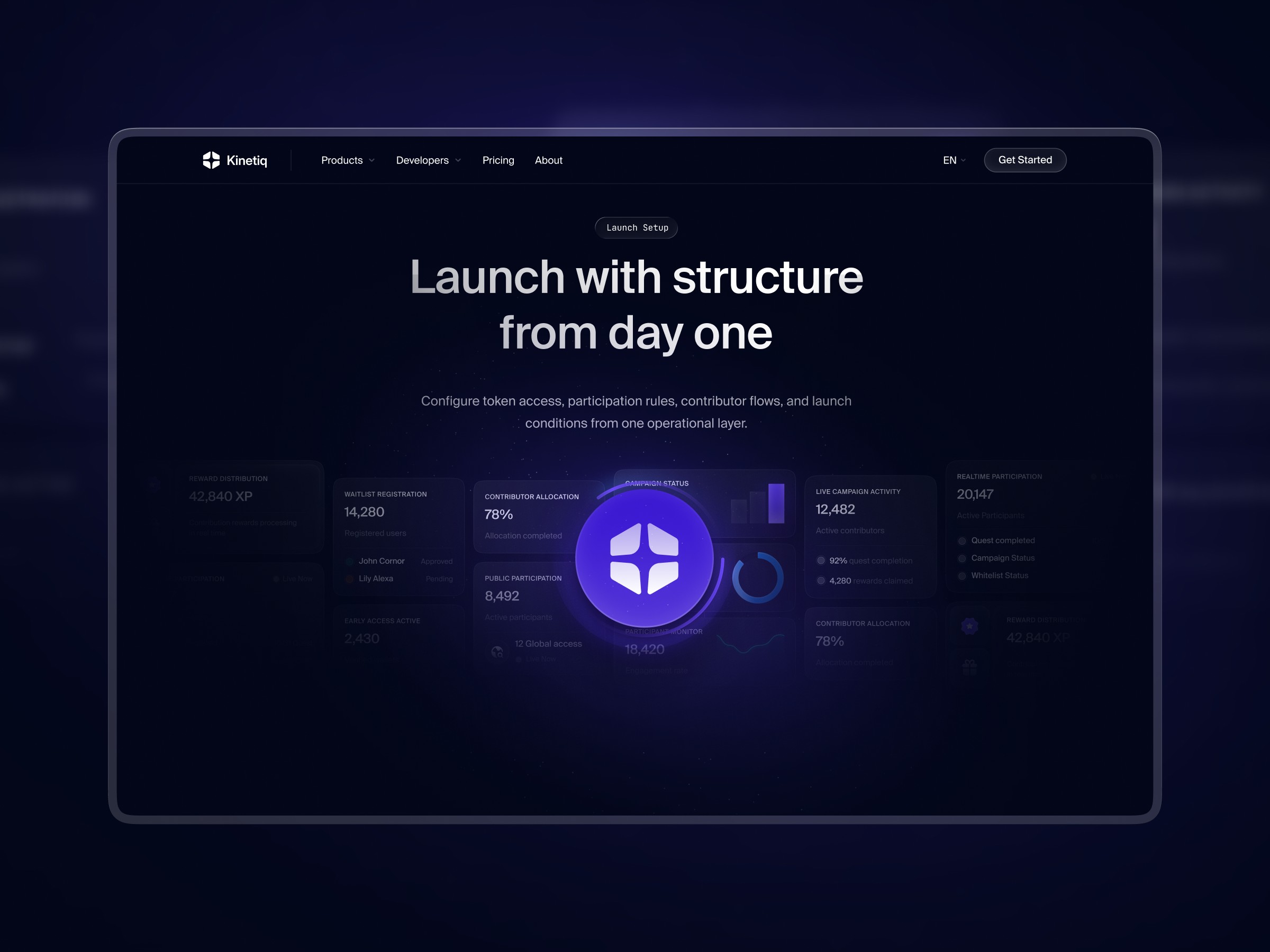 Kinetiq Template: Free AI Website Template by DesignMe — Free Web3 Framer Template preview