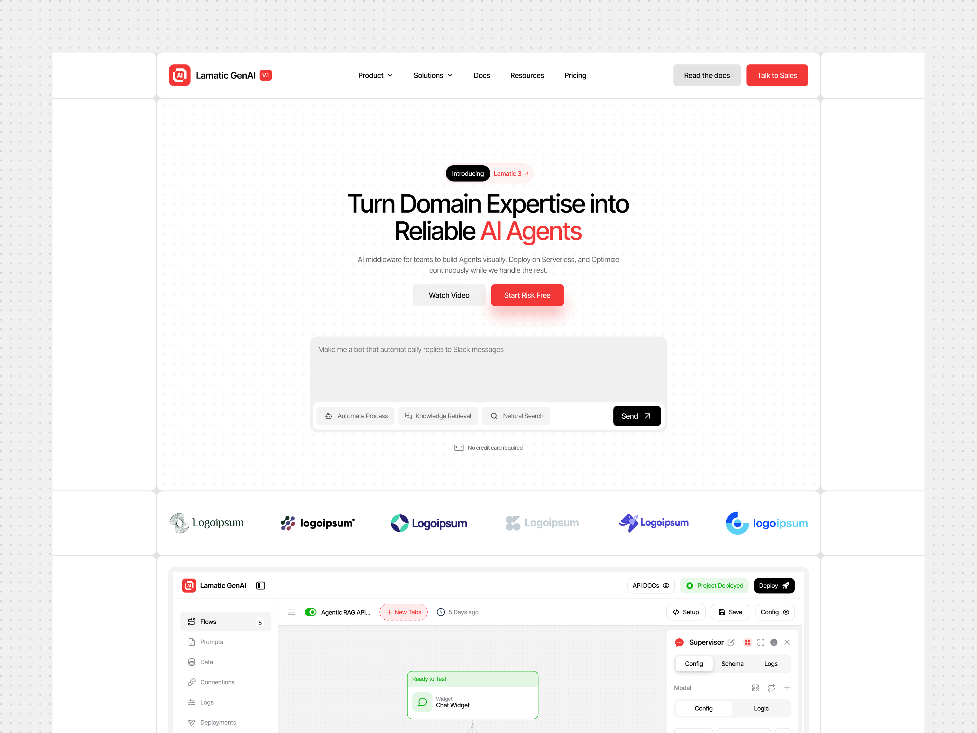 Lamatic — Free Portfolio Template for Framer preview