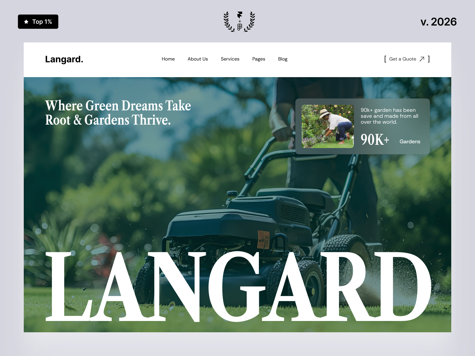 Langard — Free Portfolio Framer Template preview