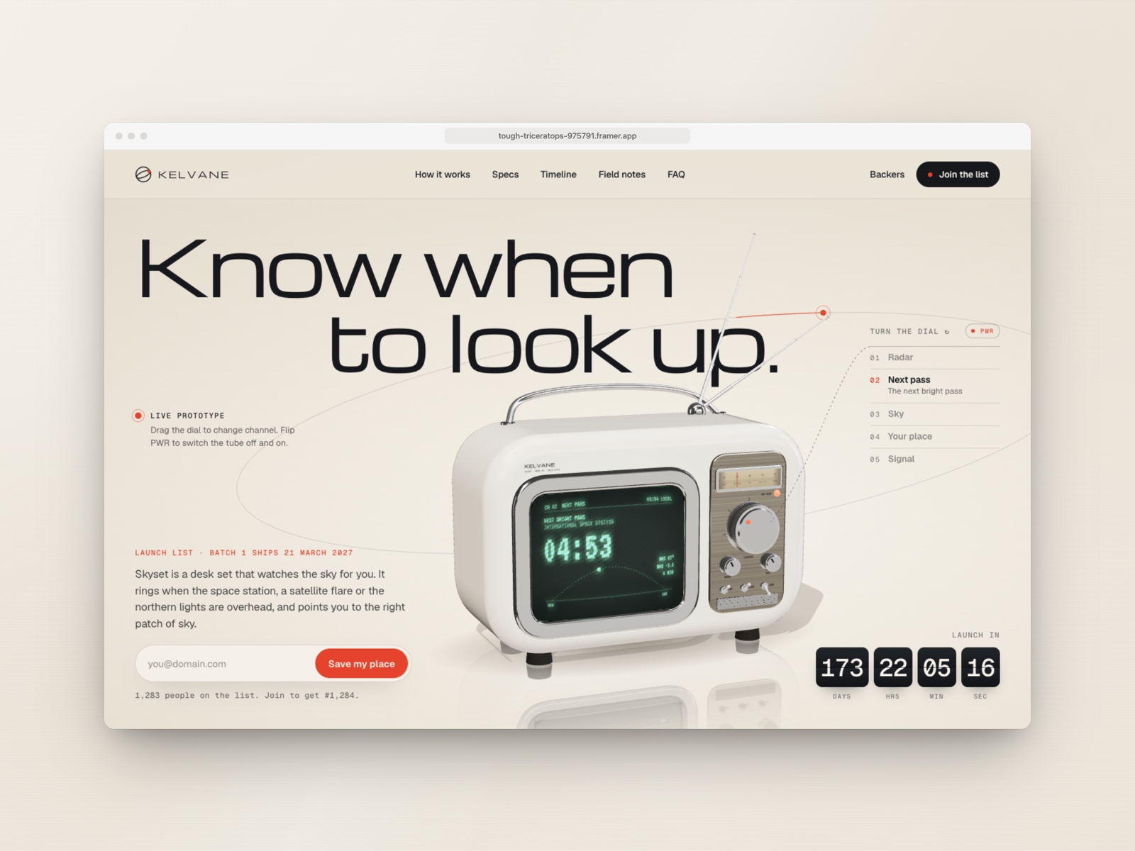 Launchdial — Free Portfolio Framer Template preview