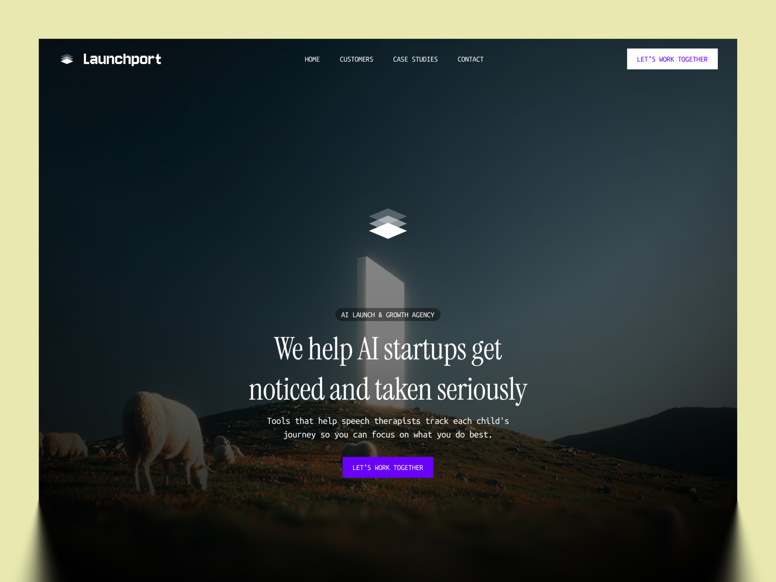 Launchport — Free AI Startup & Launch Agency Framer Template preview