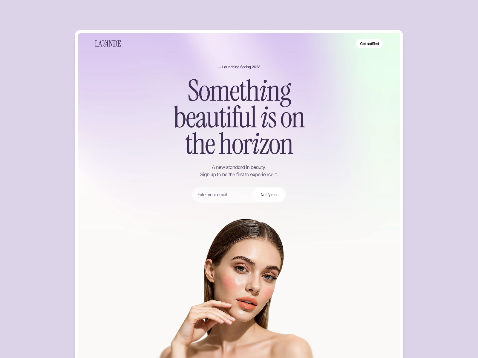 Lavande — Free Beauty Brand Framer Template preview