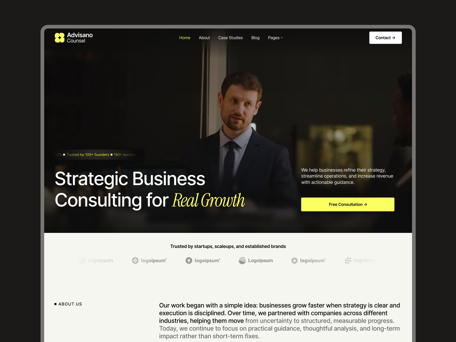 Lawcrest Law Firm: Free Personal Website Template by Arini Studio — Free Agency Framer Template preview