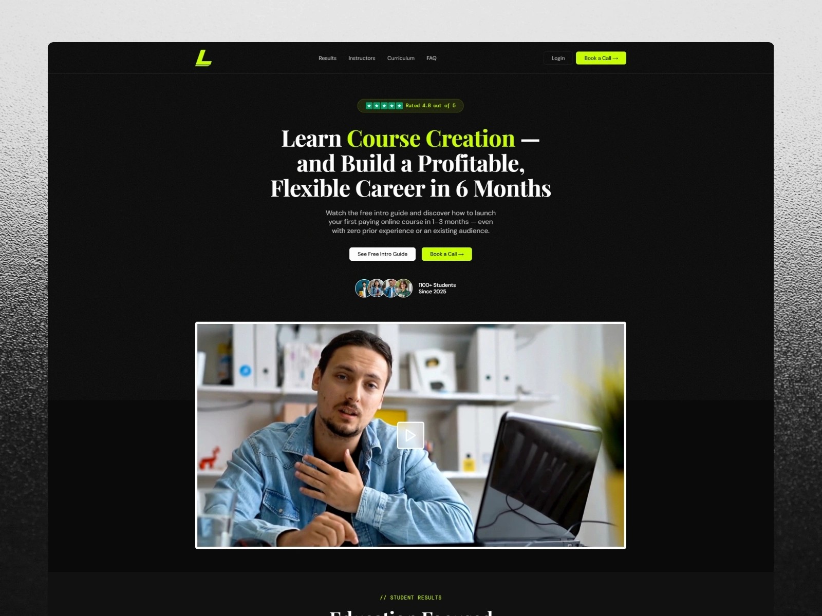 Lectern — Free Education Framer Template preview
