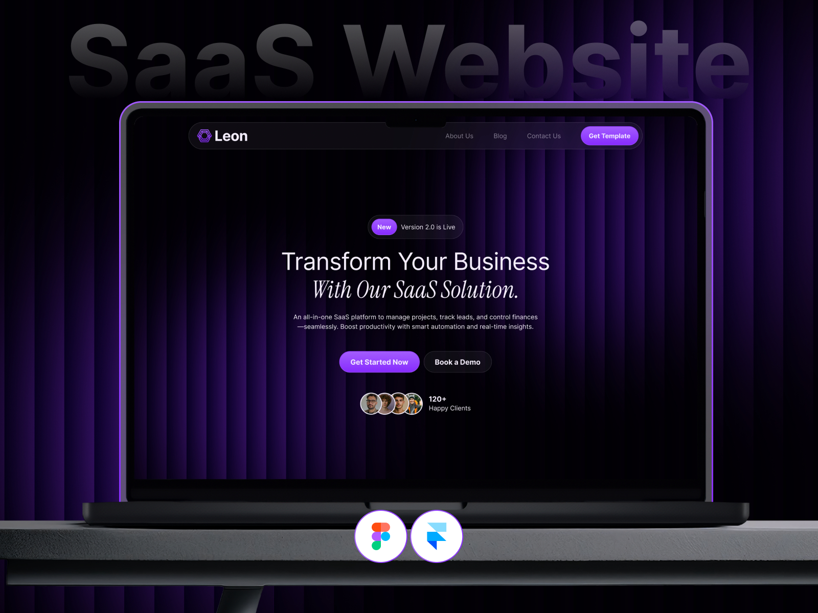 Leon — Free SaaS Startup Framer Template preview