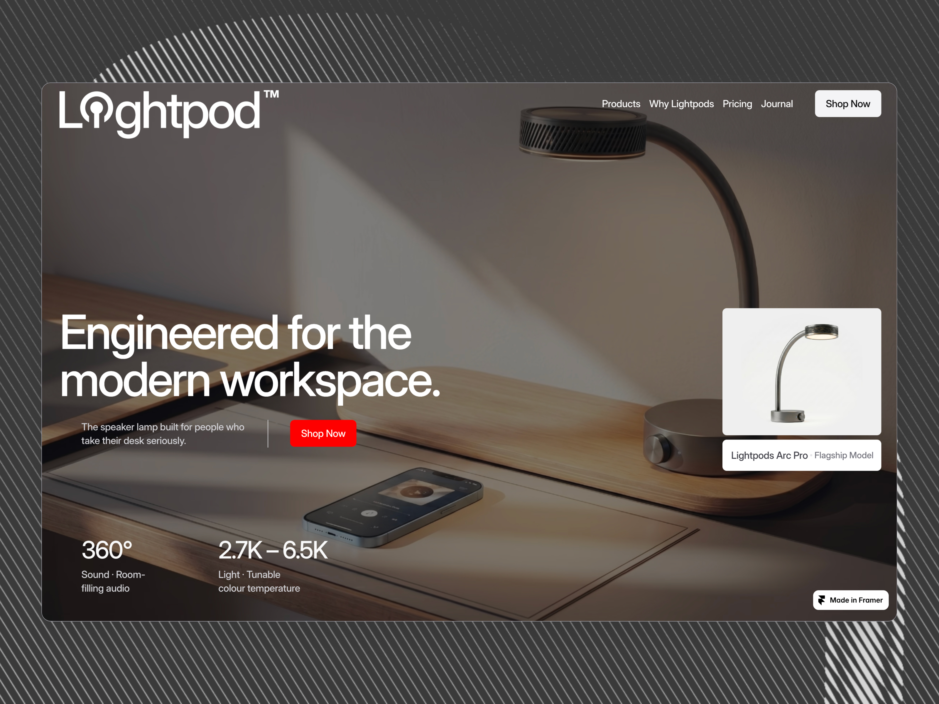 Lightpod — Free Ecommerce Website Template by Plaiter — Free Ecommerce Template for Framer by Plaiter preview